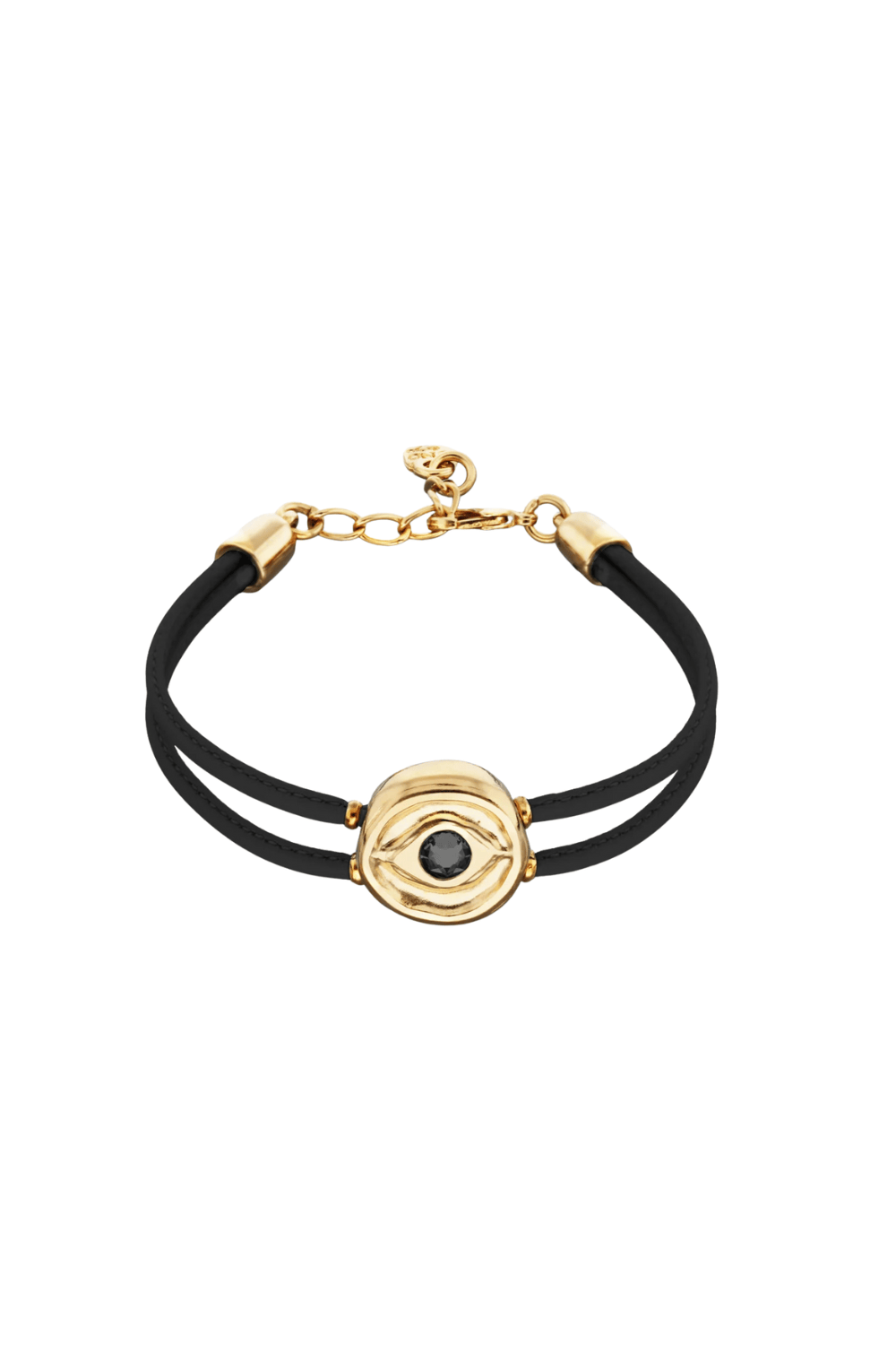 UNOde50 Bracelet Double leather birthstone bracelet with eye