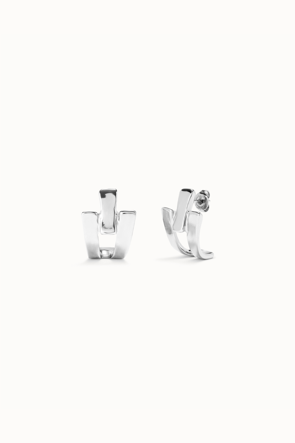 UNOde50 Earring Triple-Curve Stud Earrings