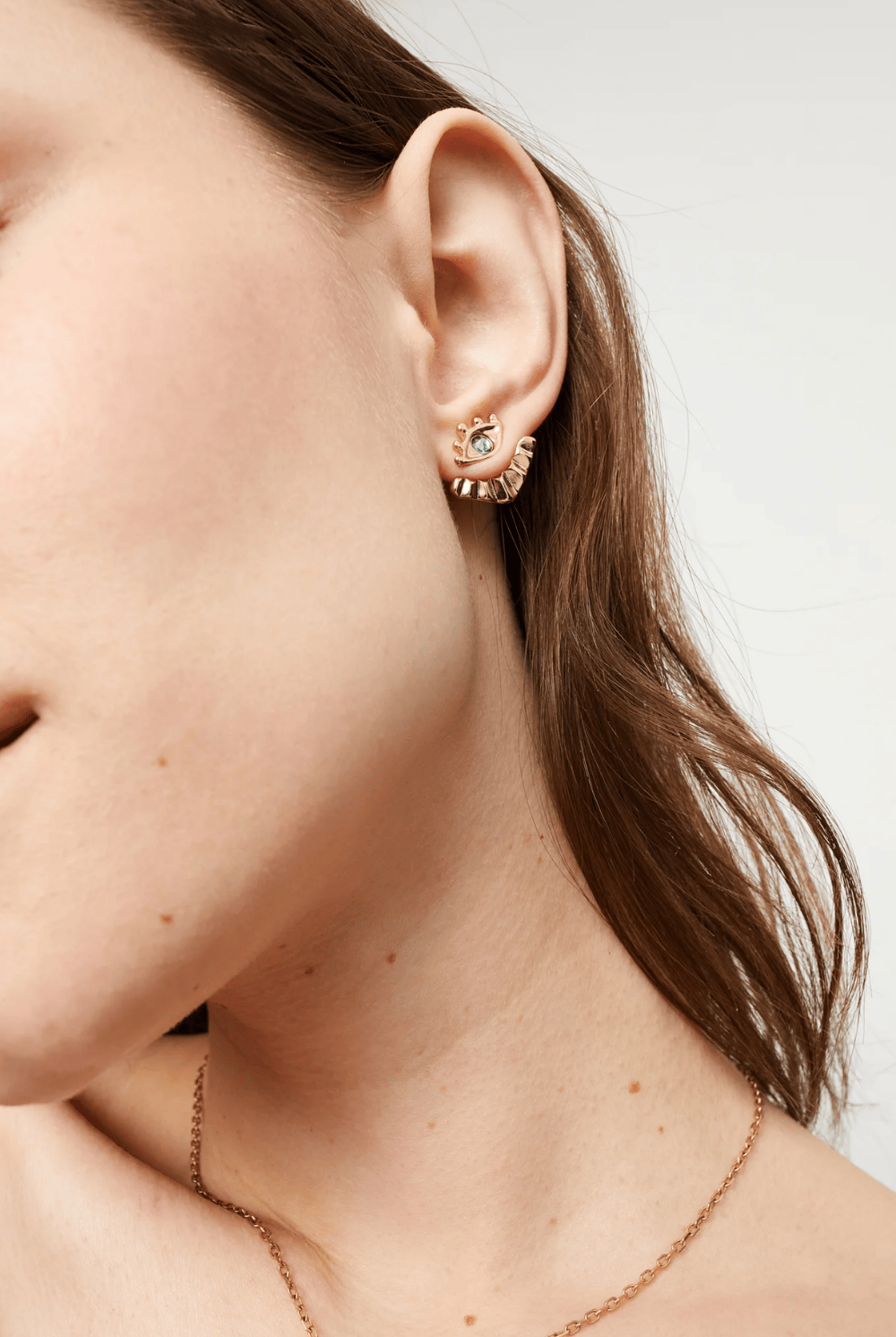 UNOde50 Earring Eye-shaped stud earrings with crystal