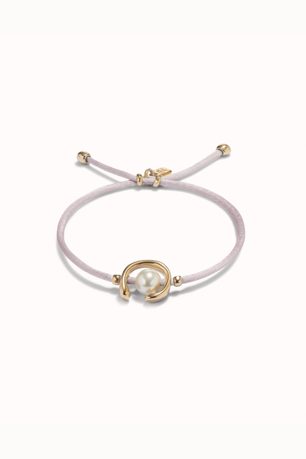 UNOde50 Bracelet Lilac cord bracelet with a pearl