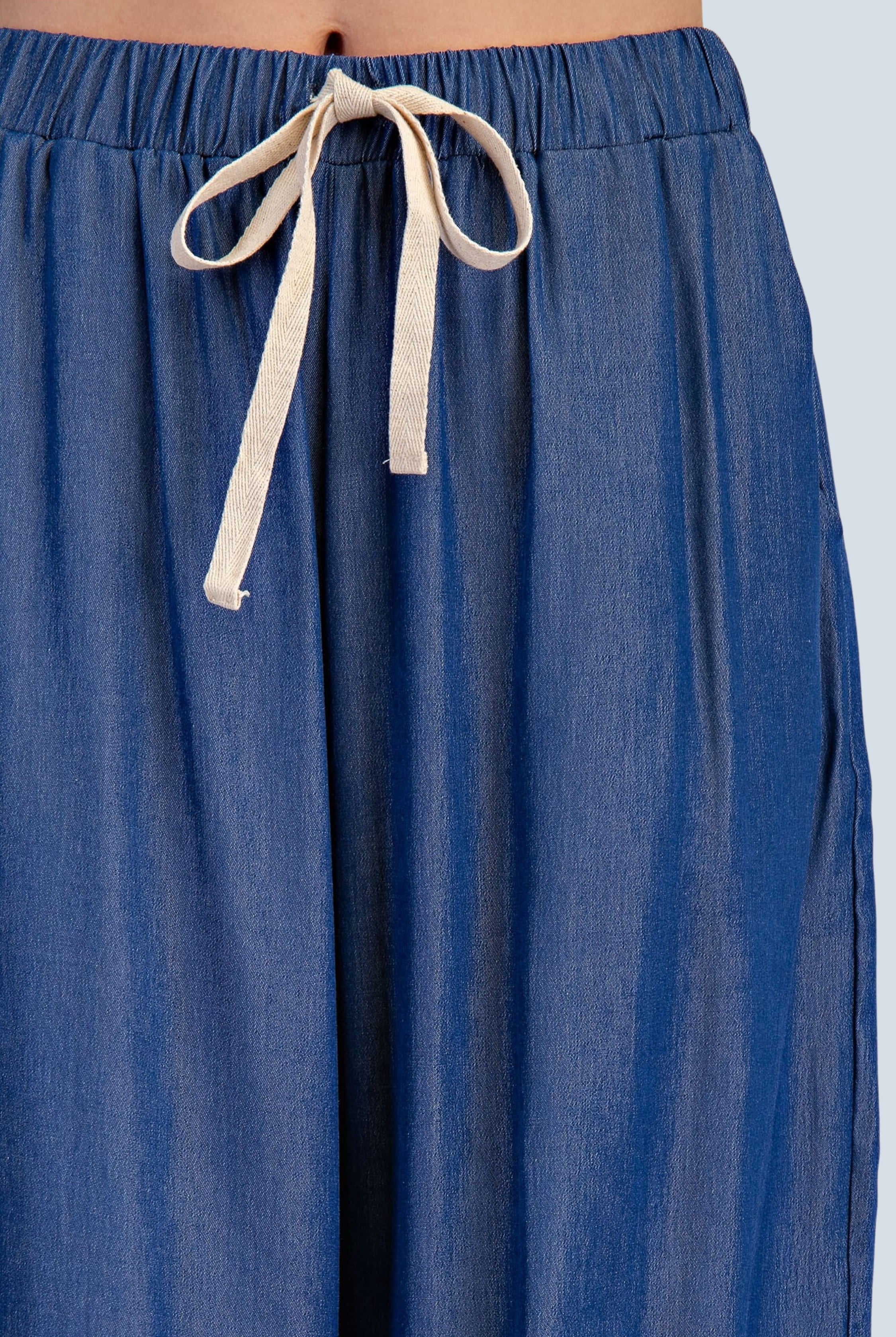 eBoutike Bottom Elastic Band Drawstring Wide Pants