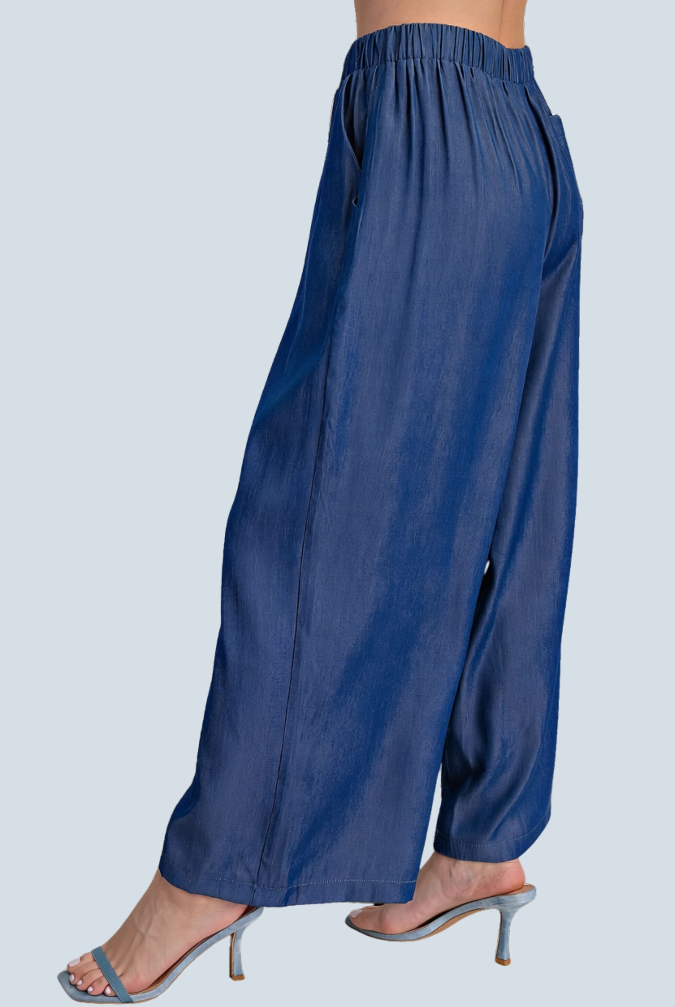 eBoutike Bottom Elastic Band Drawstring Wide Pants