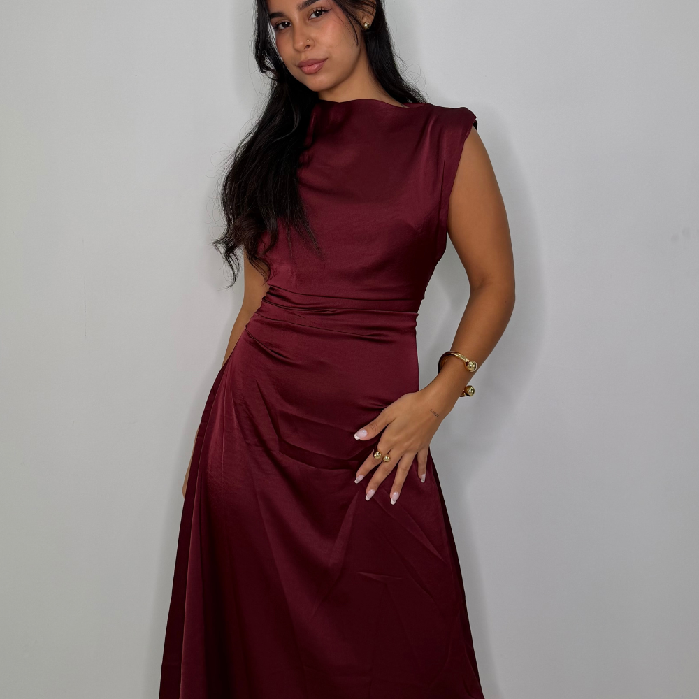 Asymetrical Sleeveless Midi Dress