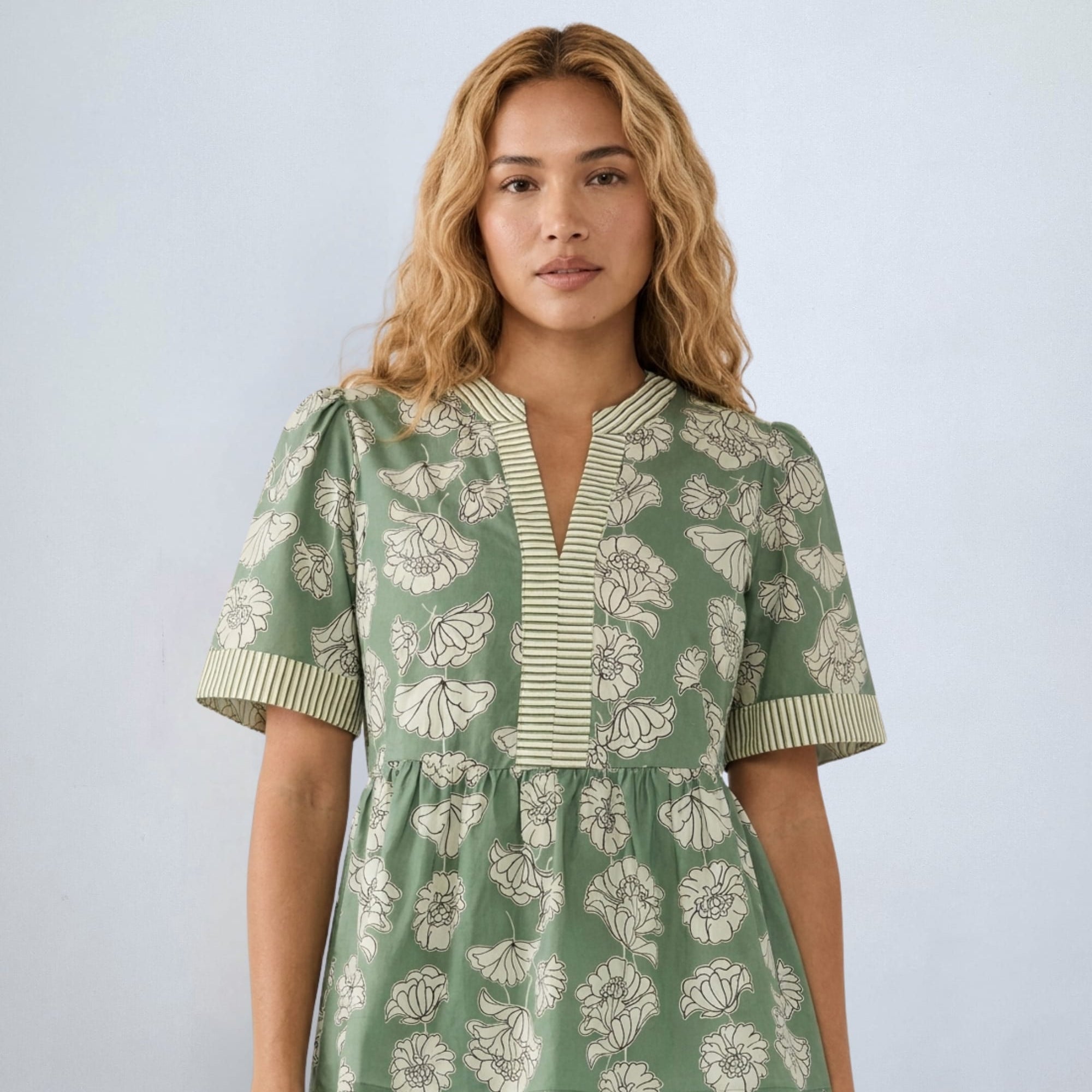 eBoutike Top Short Sleeve Printed Top