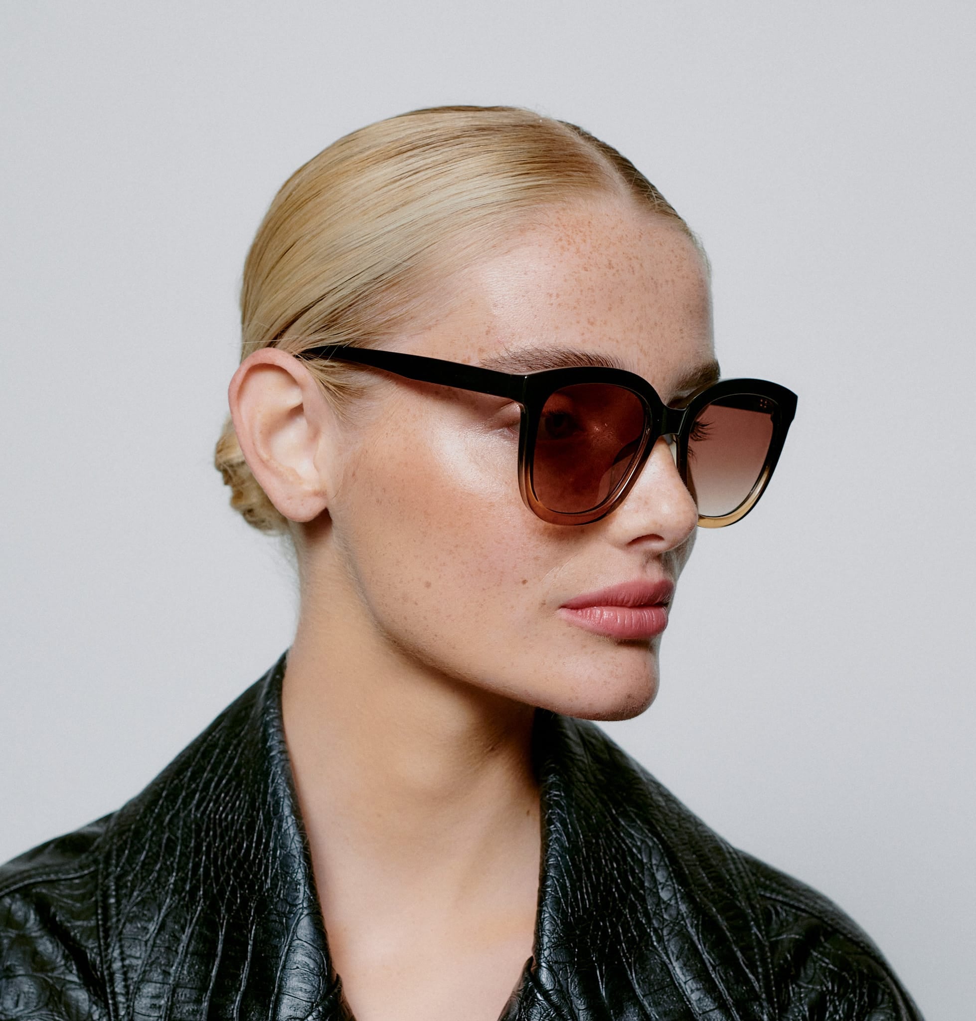 eBoutike Sunglasses BILLY - Black/Brown Transparent