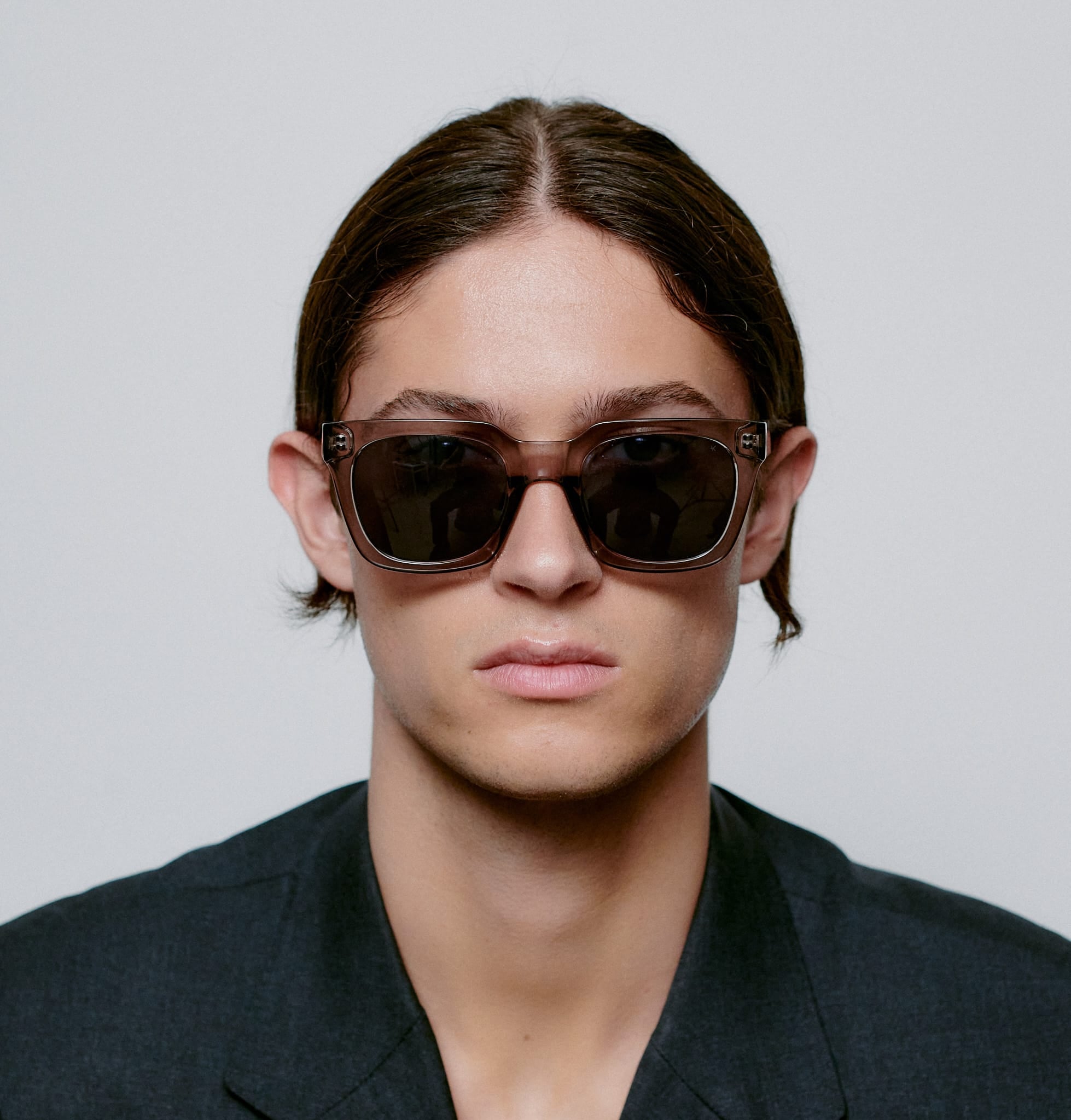 éBoutiké Sunglasses NANCY - Grey Transparent