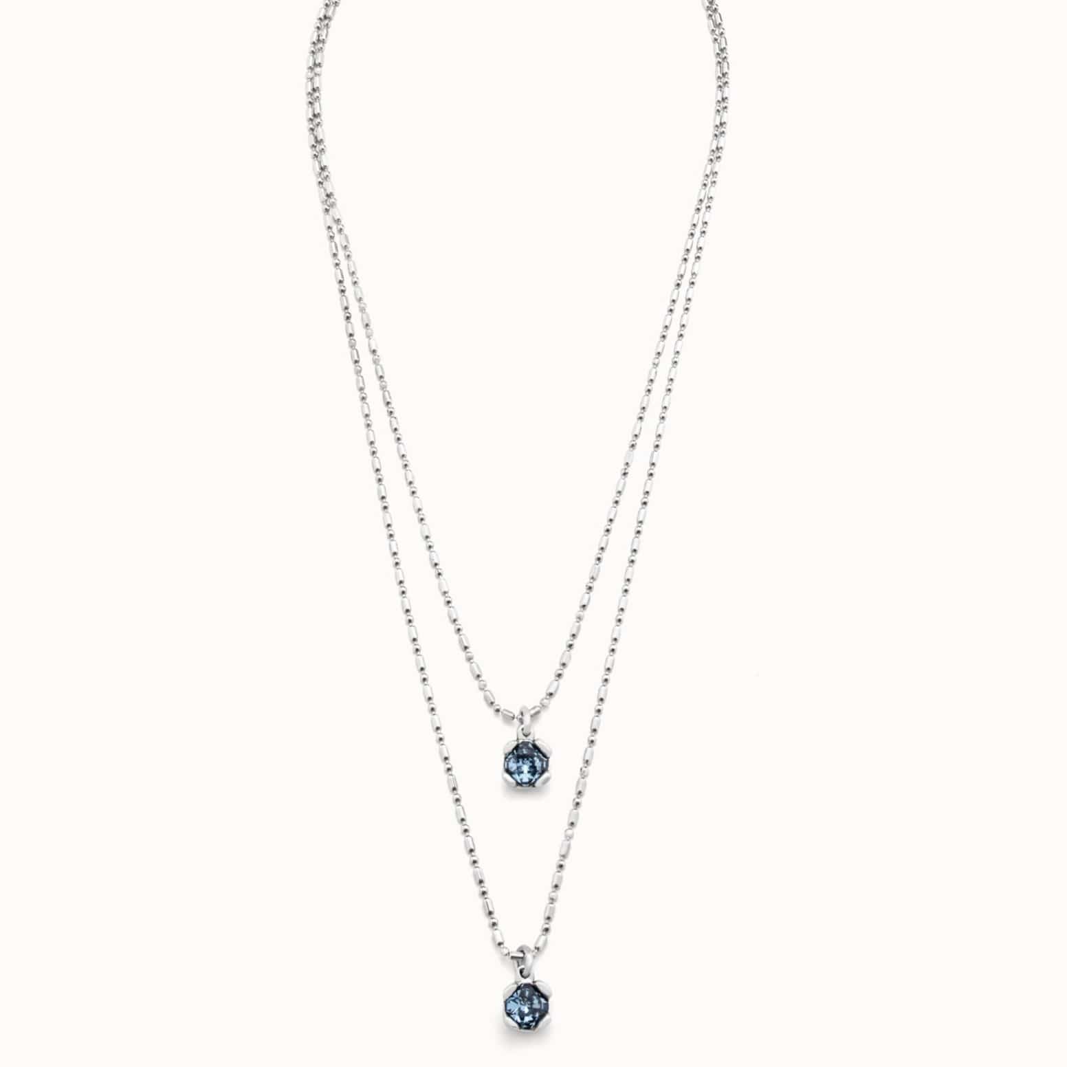 UNOde50 Necklace Long pendant chain necklace with crystals