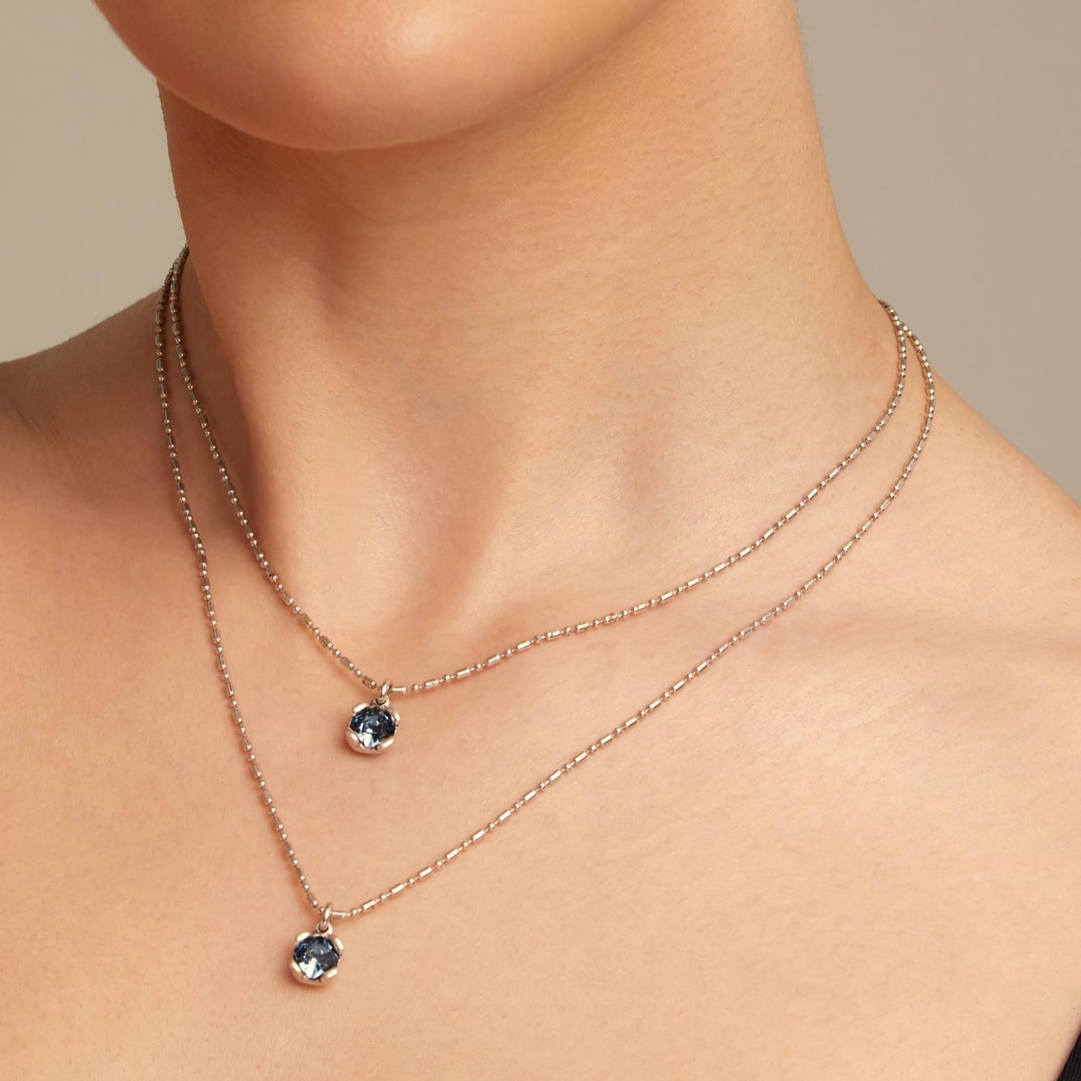 UNOde50 Necklace Long pendant chain necklace with crystals