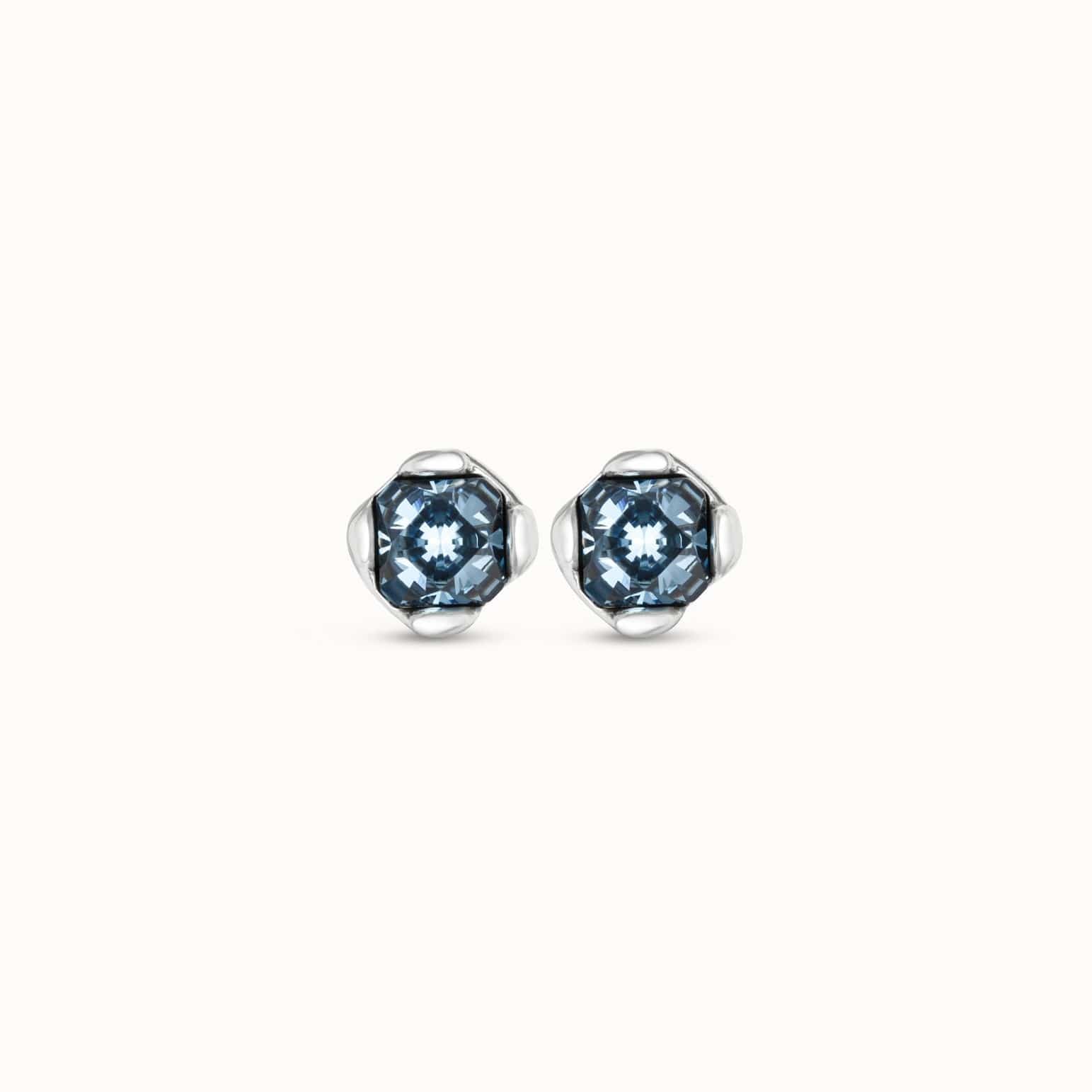 UNOde50 Earring Sterling silver-plated earrings with blue crystals