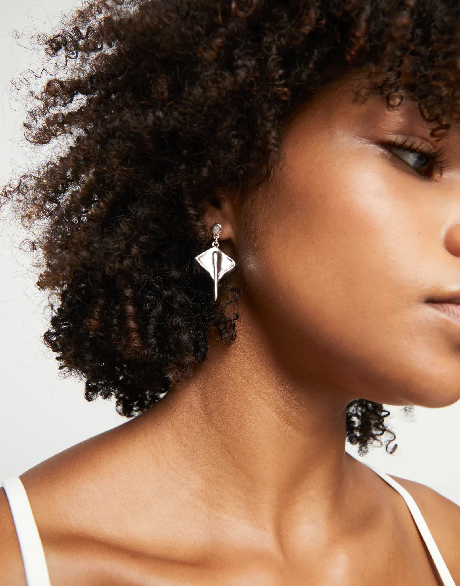 UNOde50 Necklace Manta ray-shaped drop earrings