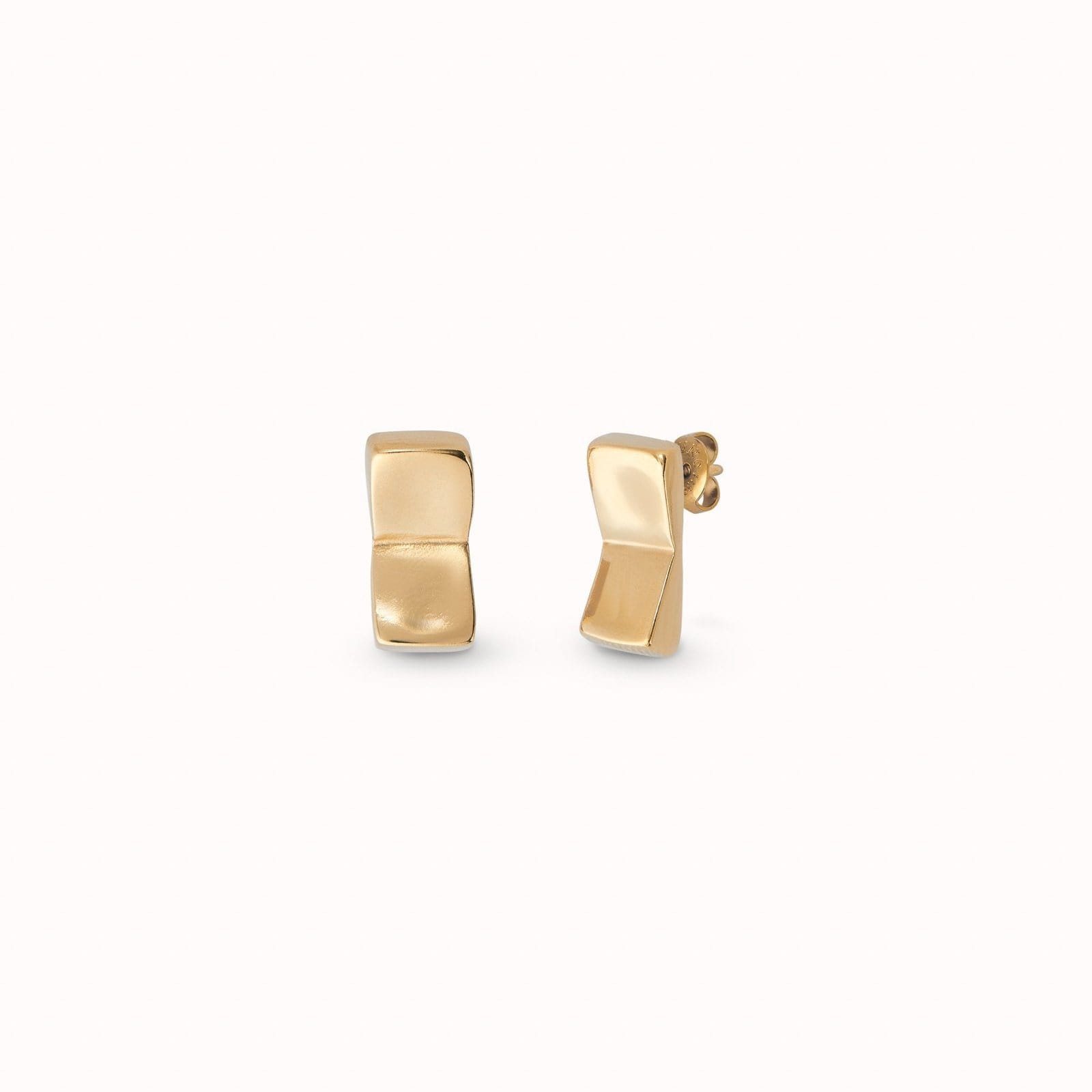 UNOde50 Earring 18K gold-plated rectangular-shaped earrings