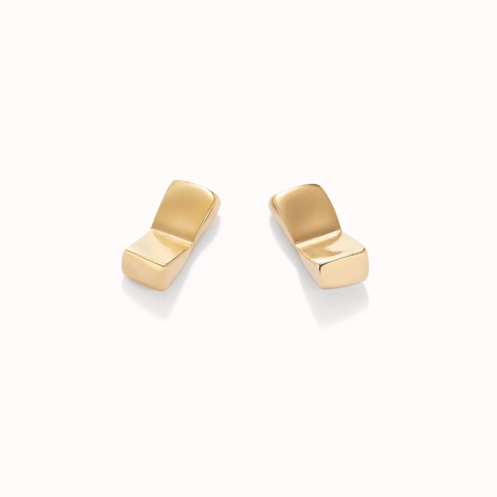 UNOde50 Earring 18K gold-plated rectangular-shaped earrings