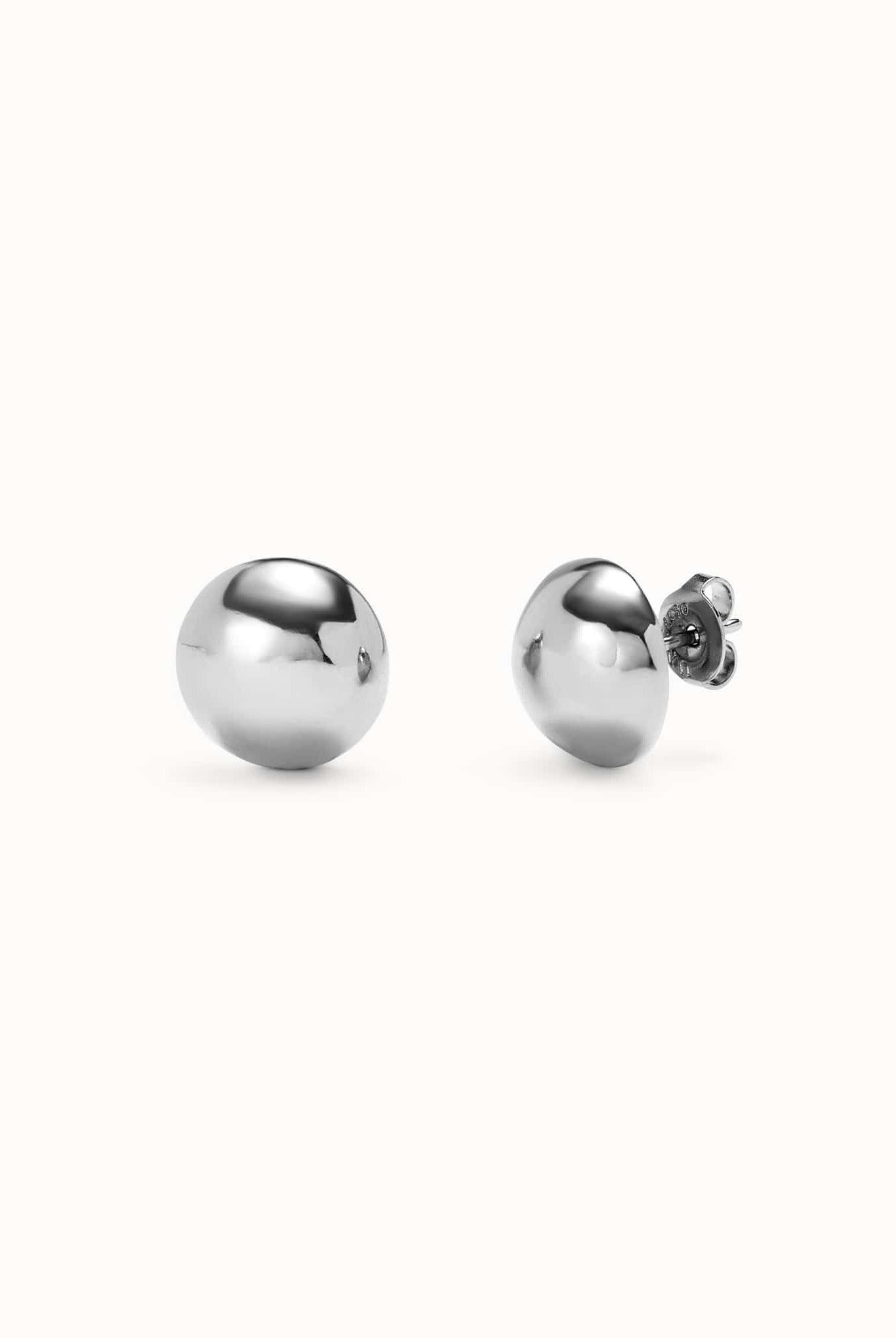 UNOde50 Earring Sterling silver-plated bead shaped earrings
