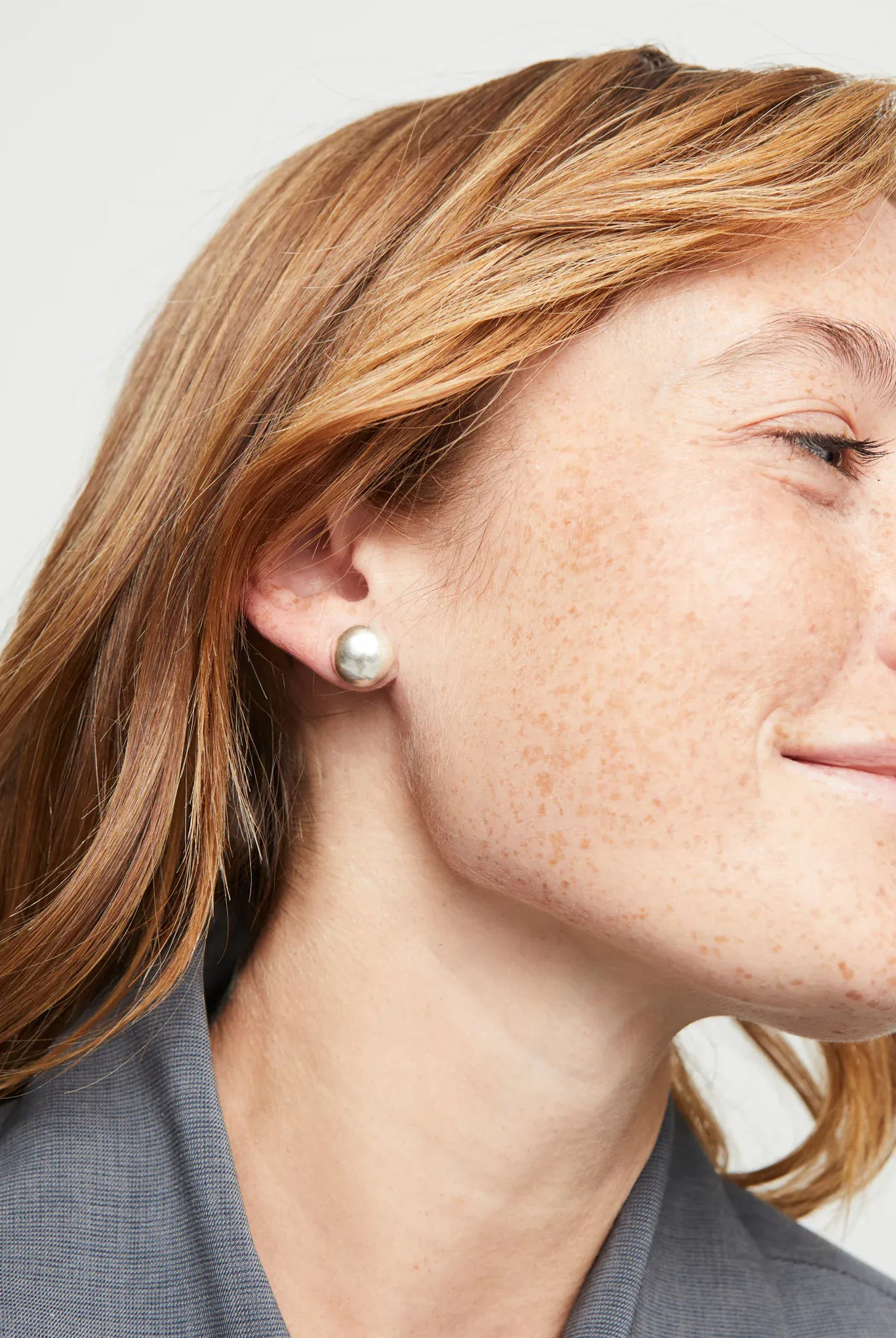 UNOde50 Earring Sterling silver-plated bead shaped earrings