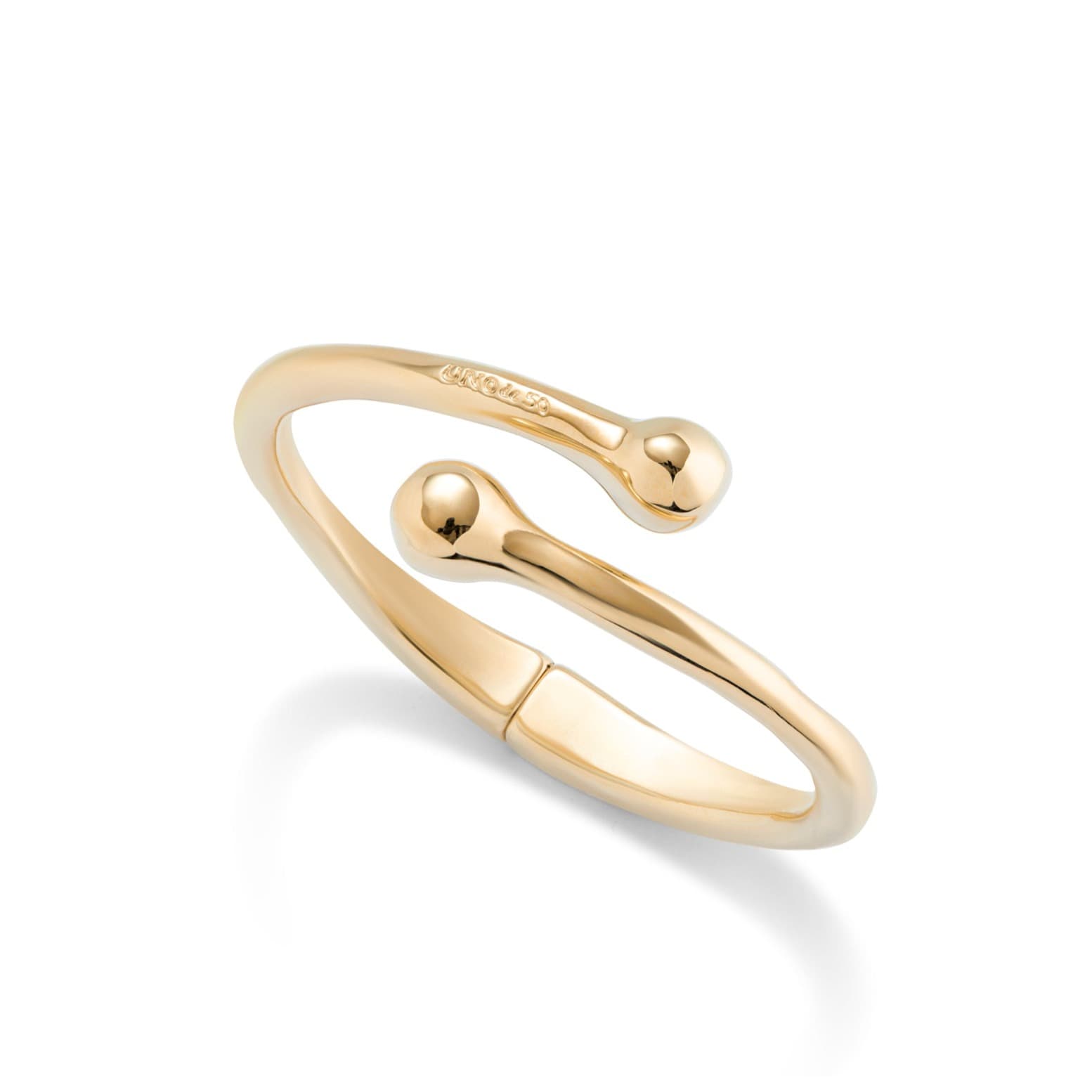 UNOde50 Bracelet 18K gold-plated bracelet with inner spring