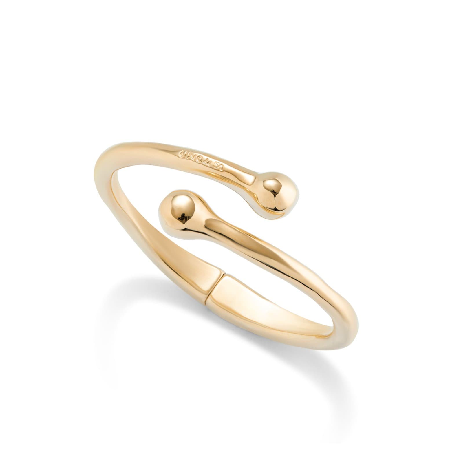 UNOde50 Bracelet 18K gold-plated bracelet with inner spring