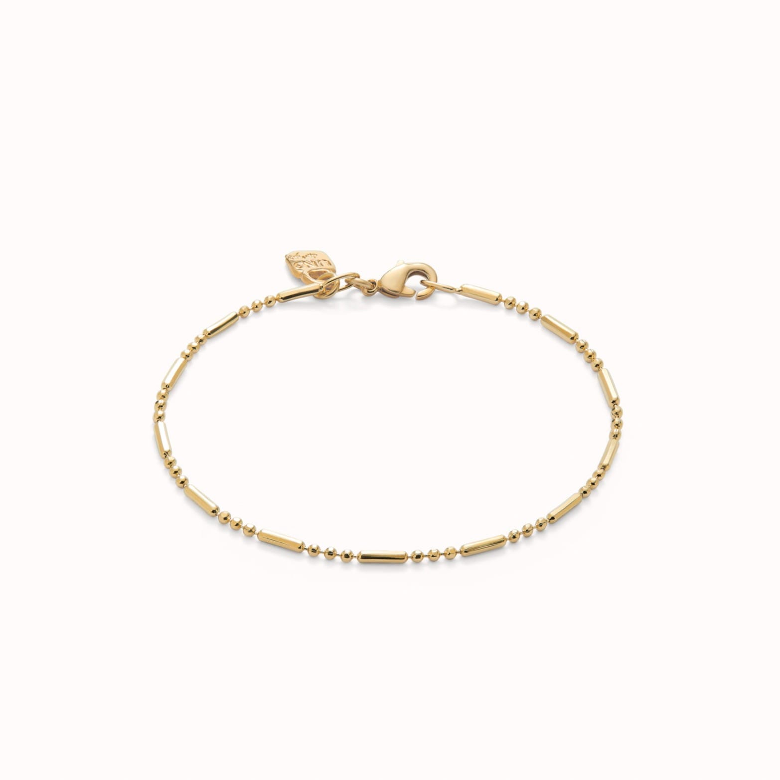 UNOde50 Bracelet 18K gold-plated bracelet with beads and elongated pieces