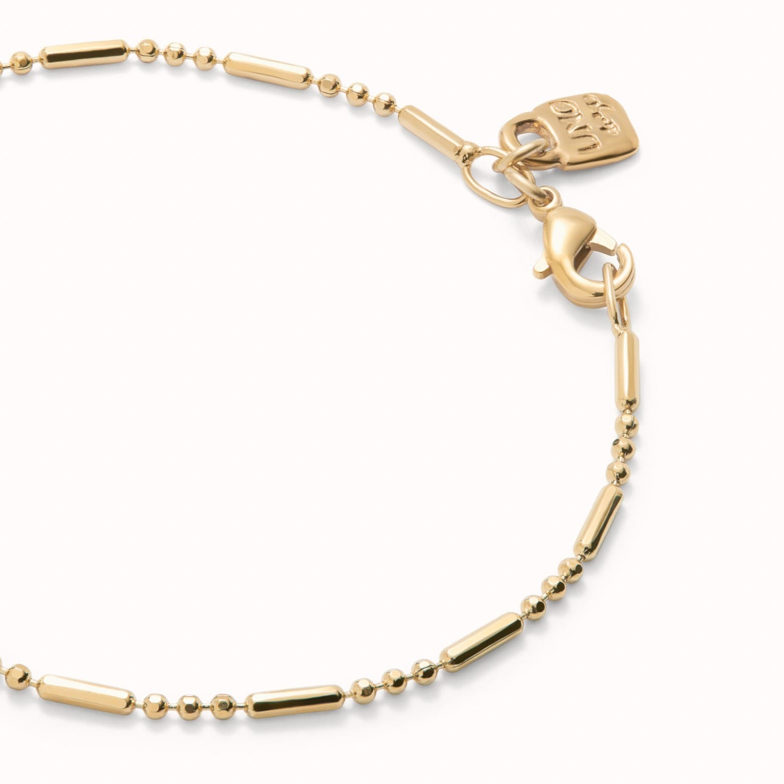 UNOde50 Bracelet 18K gold-plated bracelet with beads and elongated pieces