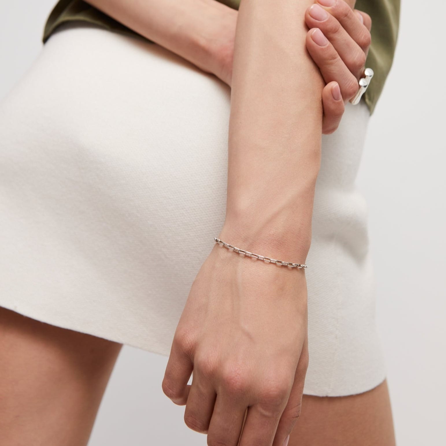 UNOde50 Bracelet Sterling silver-plated bracelet with mid-sized links