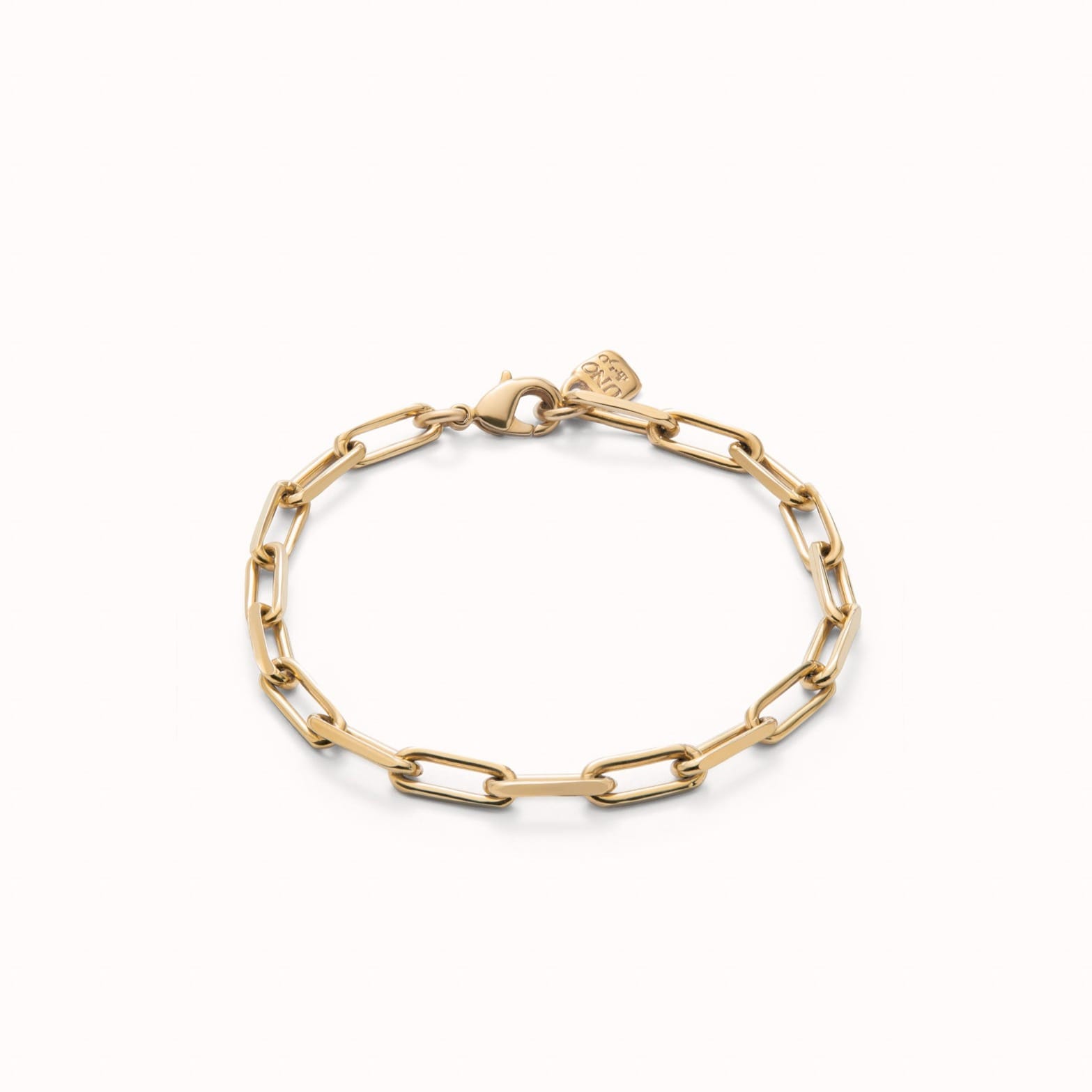 UNOde50 Bracelet 18K gold-plated bracelet with big links