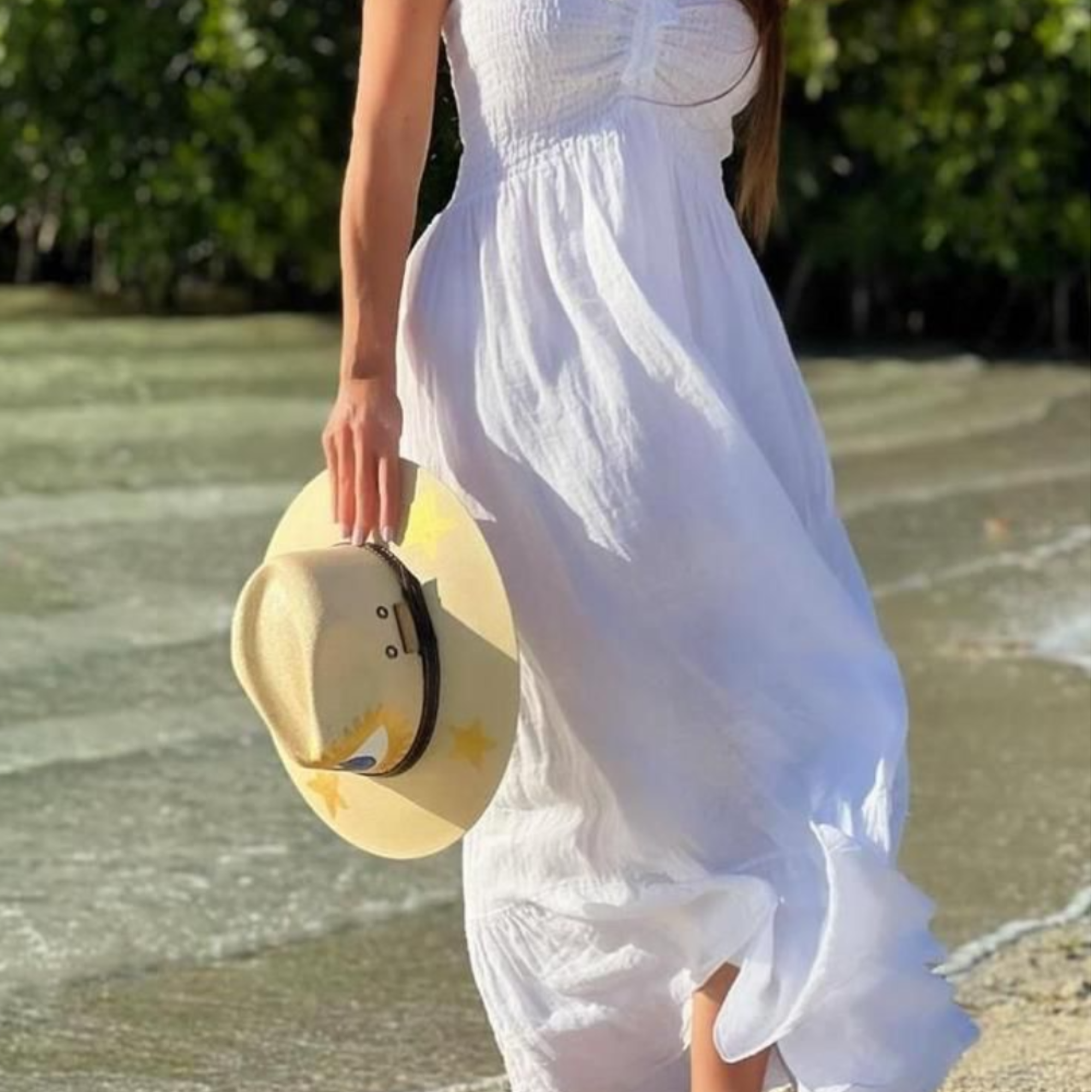Linen Strapless Dress