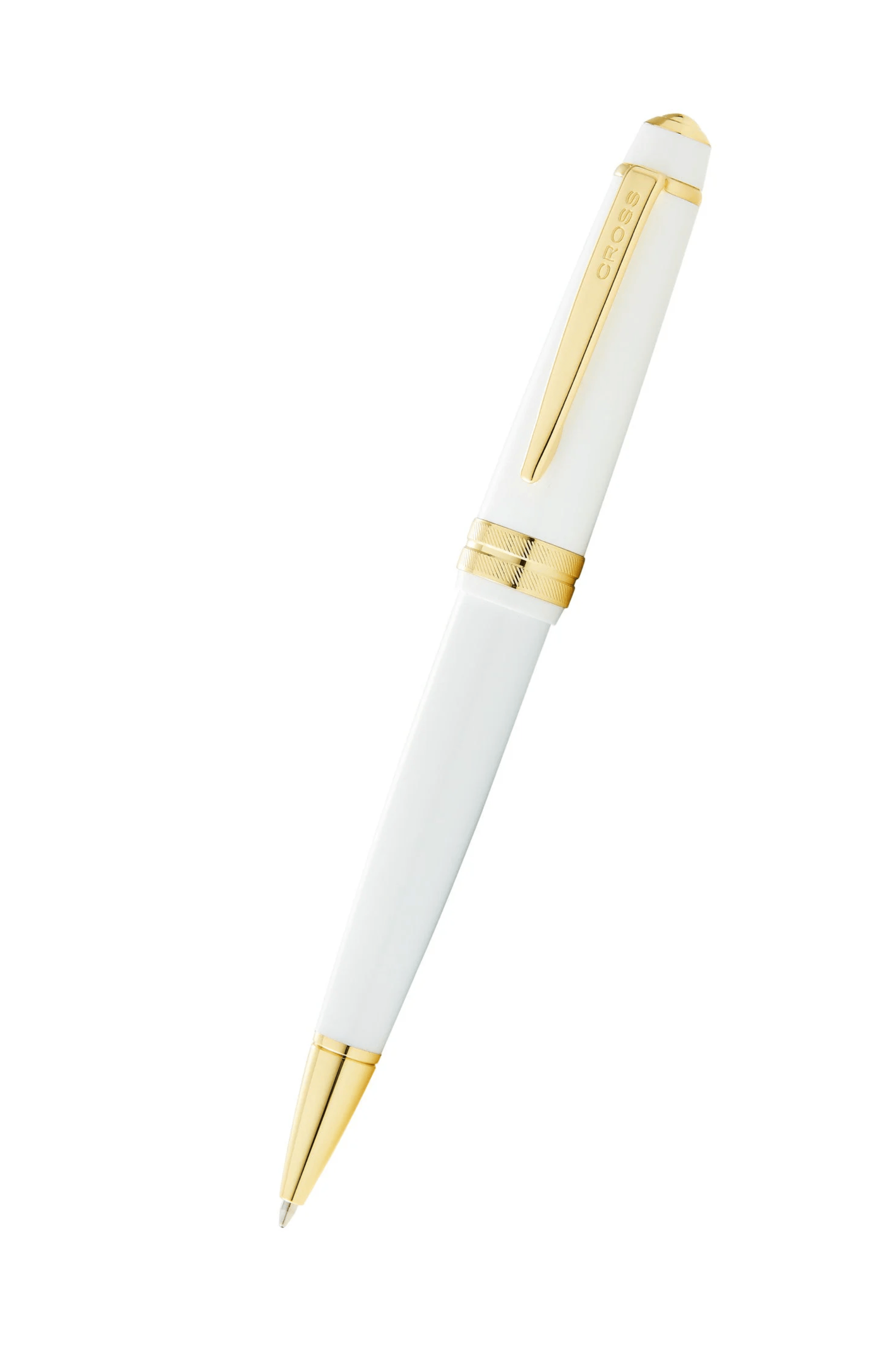 Cross Pen Bailey Light™ Polished White Resin and Gold Tone Ballpoint Pen
