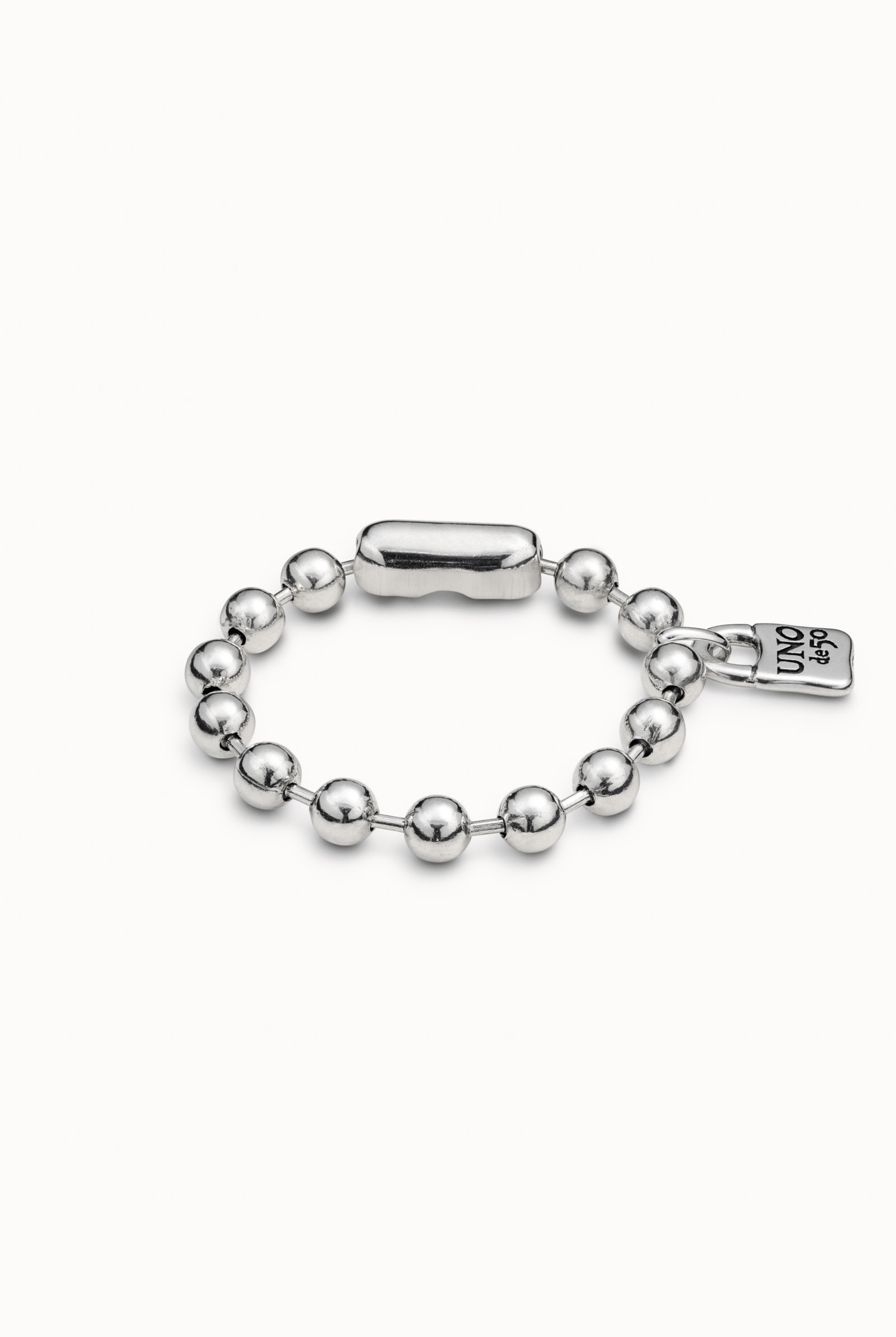 UNOde50 Bracelet Sterling silver-plated bracelet with beads