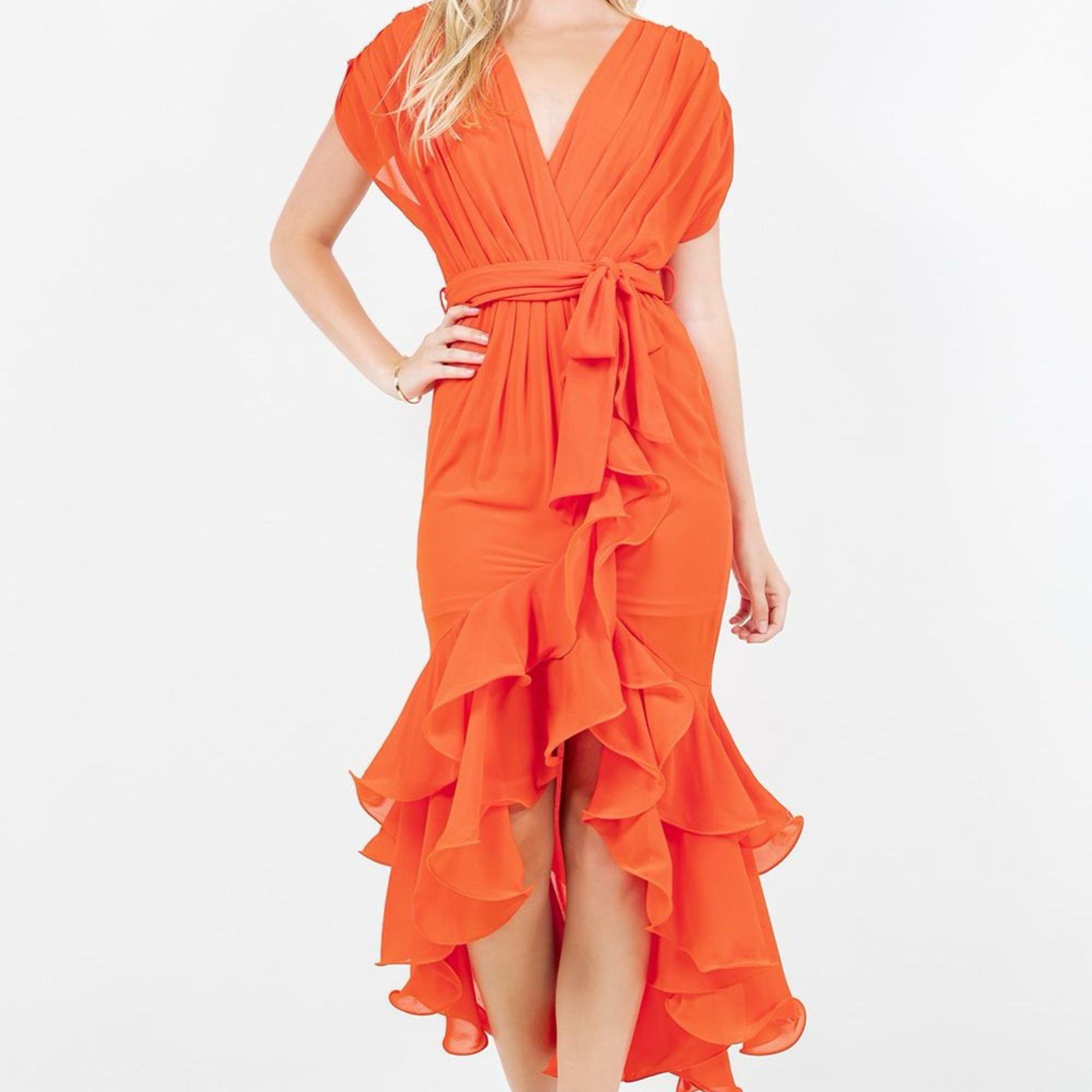 Ruffle Midi Dress