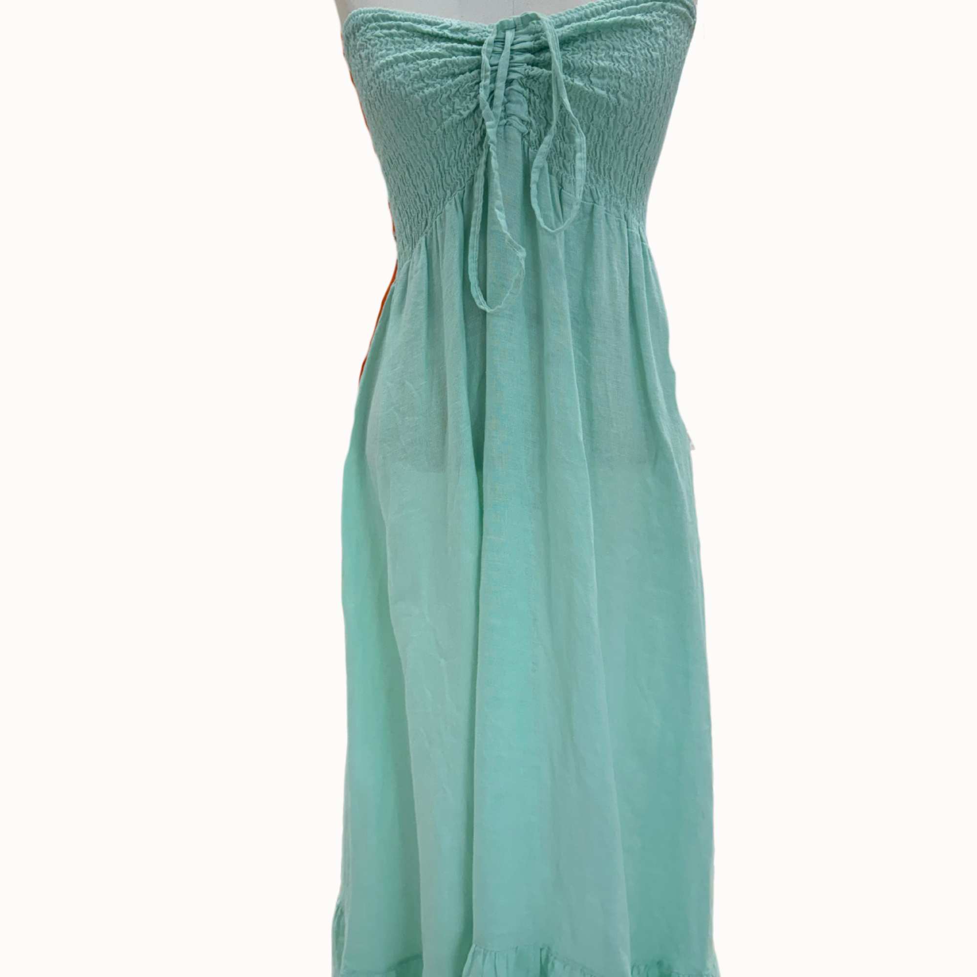 Linen Strapless Dress