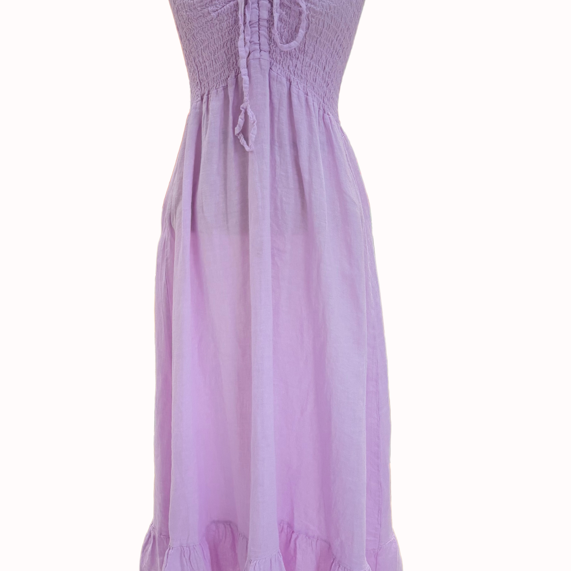 Linen Strapless Dress