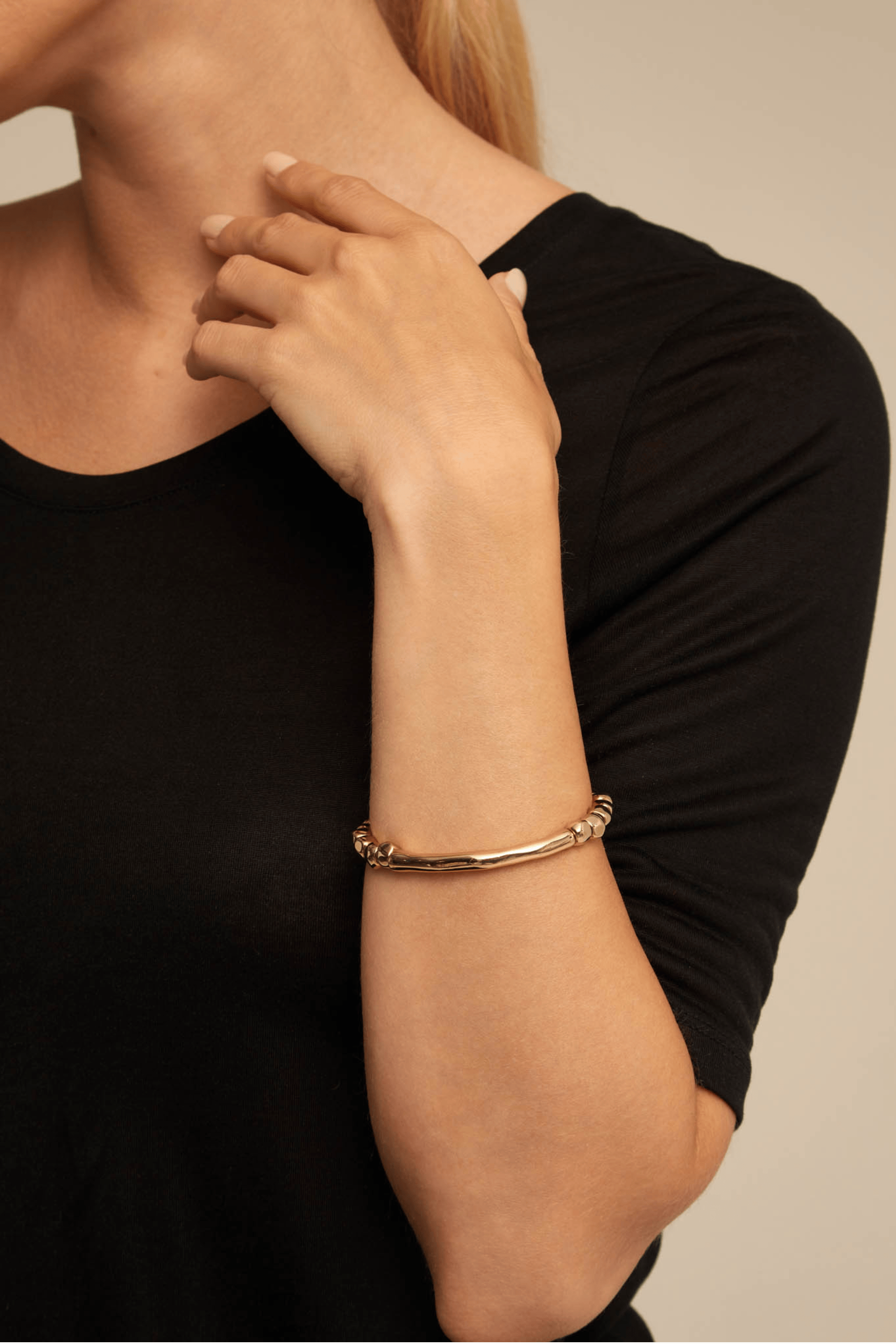 UNOde50 Bracelet 18K gold-plated bead bracelet