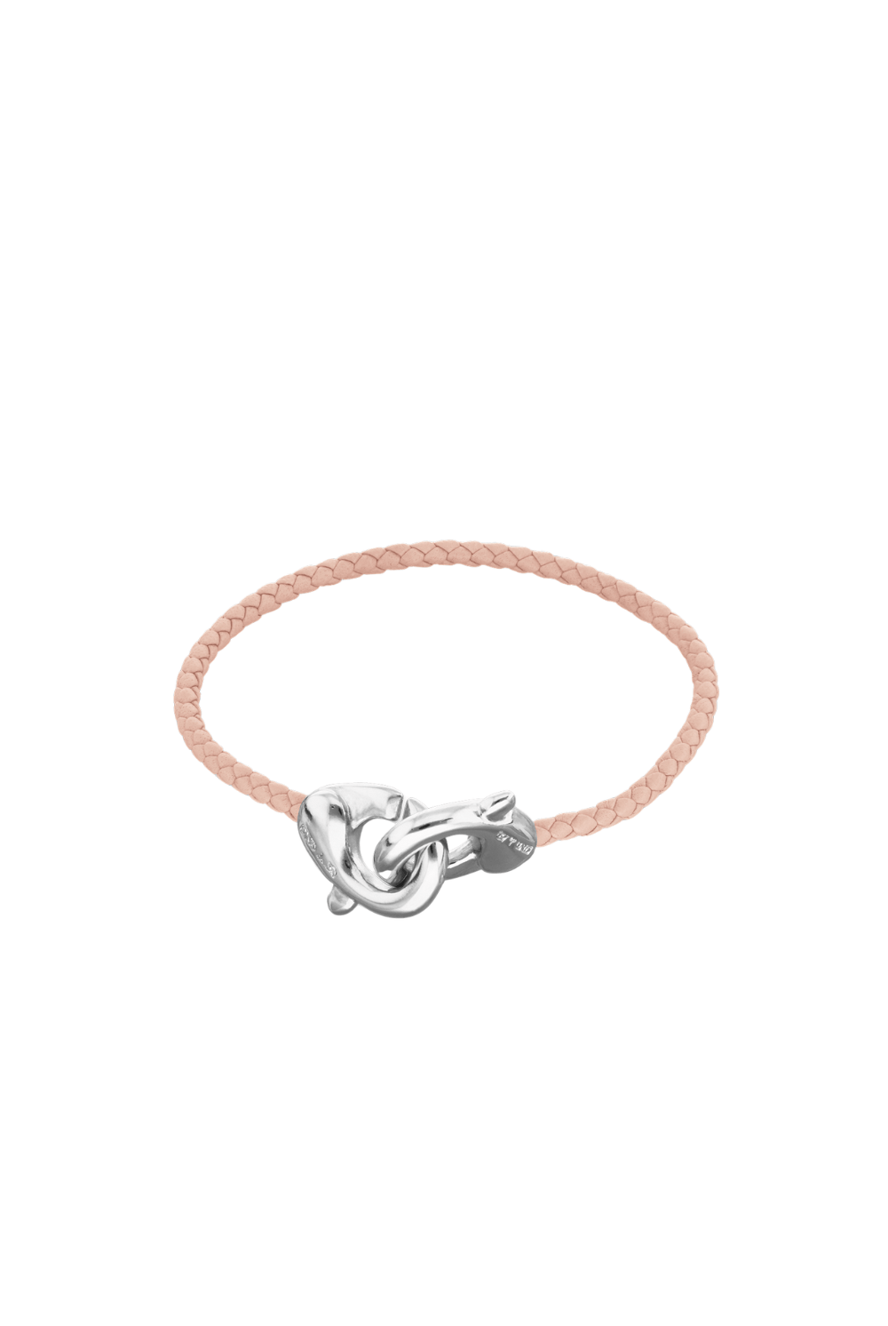 UNOde50 Bracelet Leather bracelet with interlocking carabiner