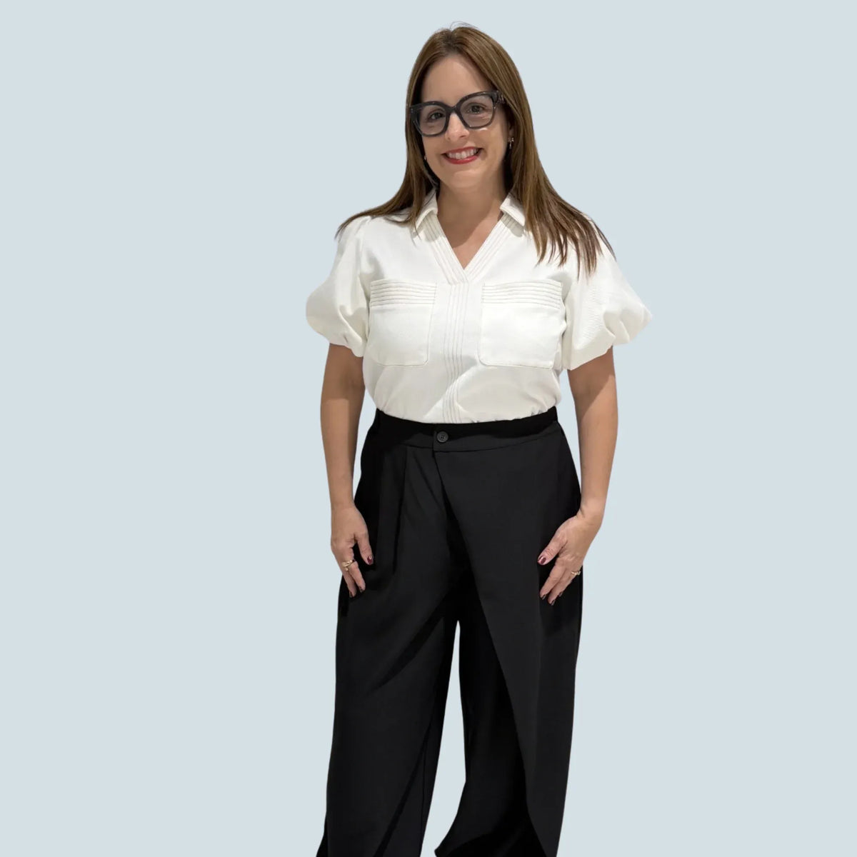 eBoutike Bottom Wrap Front Balloon Woven Pants