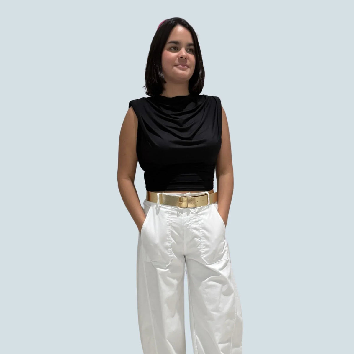 eBoutike Bottom Barrel Pants White / S/M