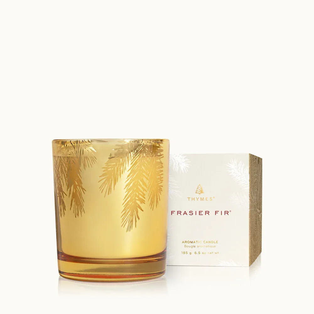 Thymes Fragance Frasier Fir Gilded Gold Poured Candle