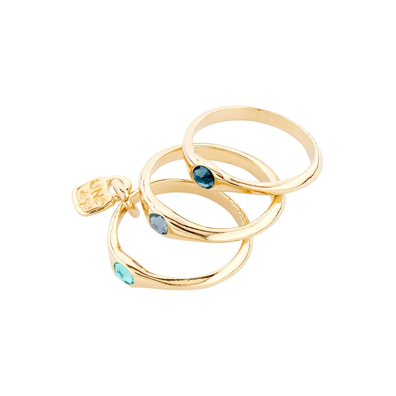 UNOde50 Ring Happy Blue Gold Ring