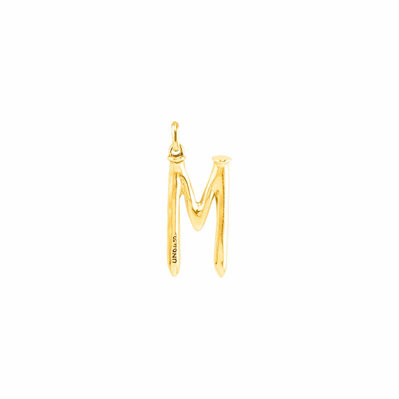 UNOde50 Charms & Pendants Large M initial charm