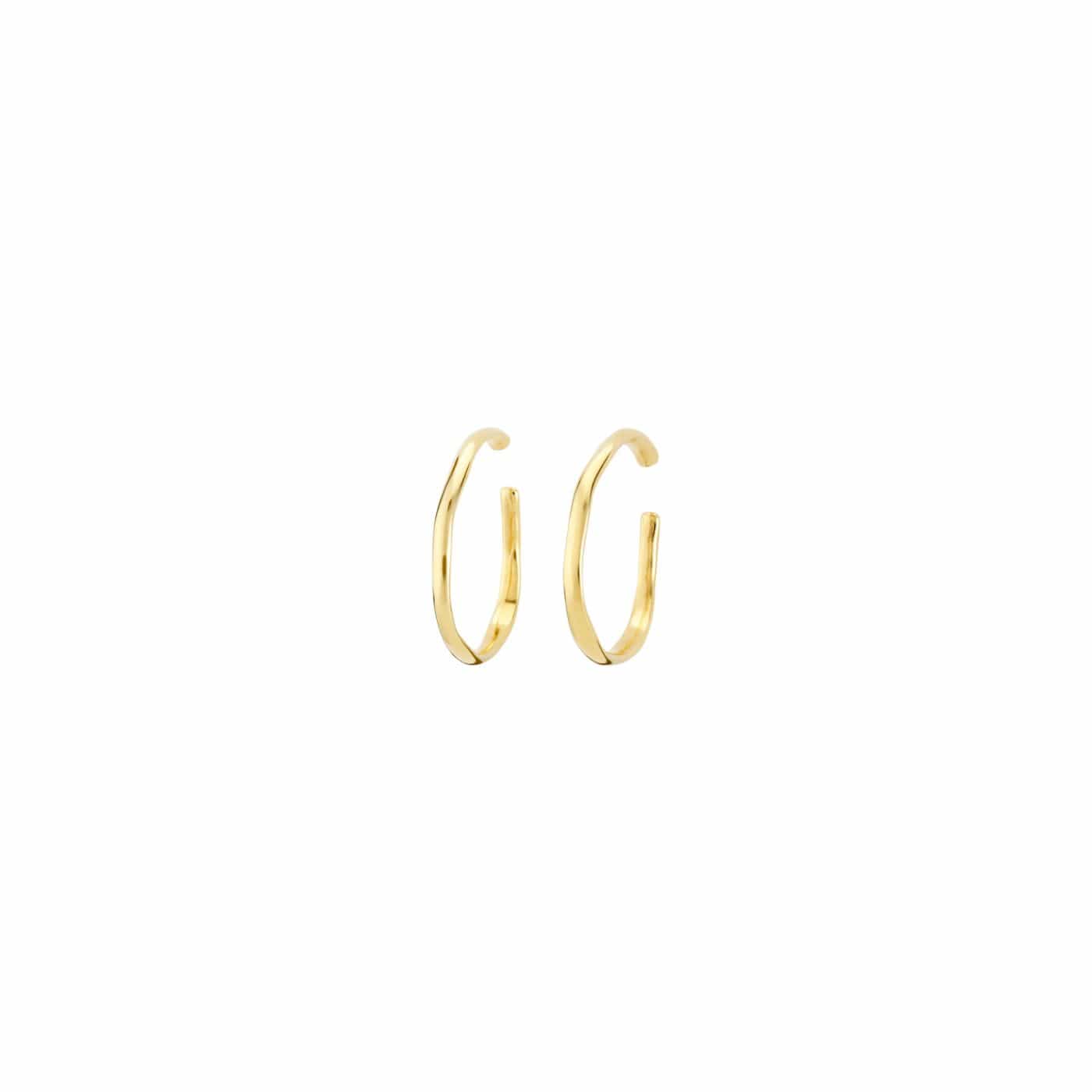 UNOde50 Earring 18K gold-plated open hoop earrings