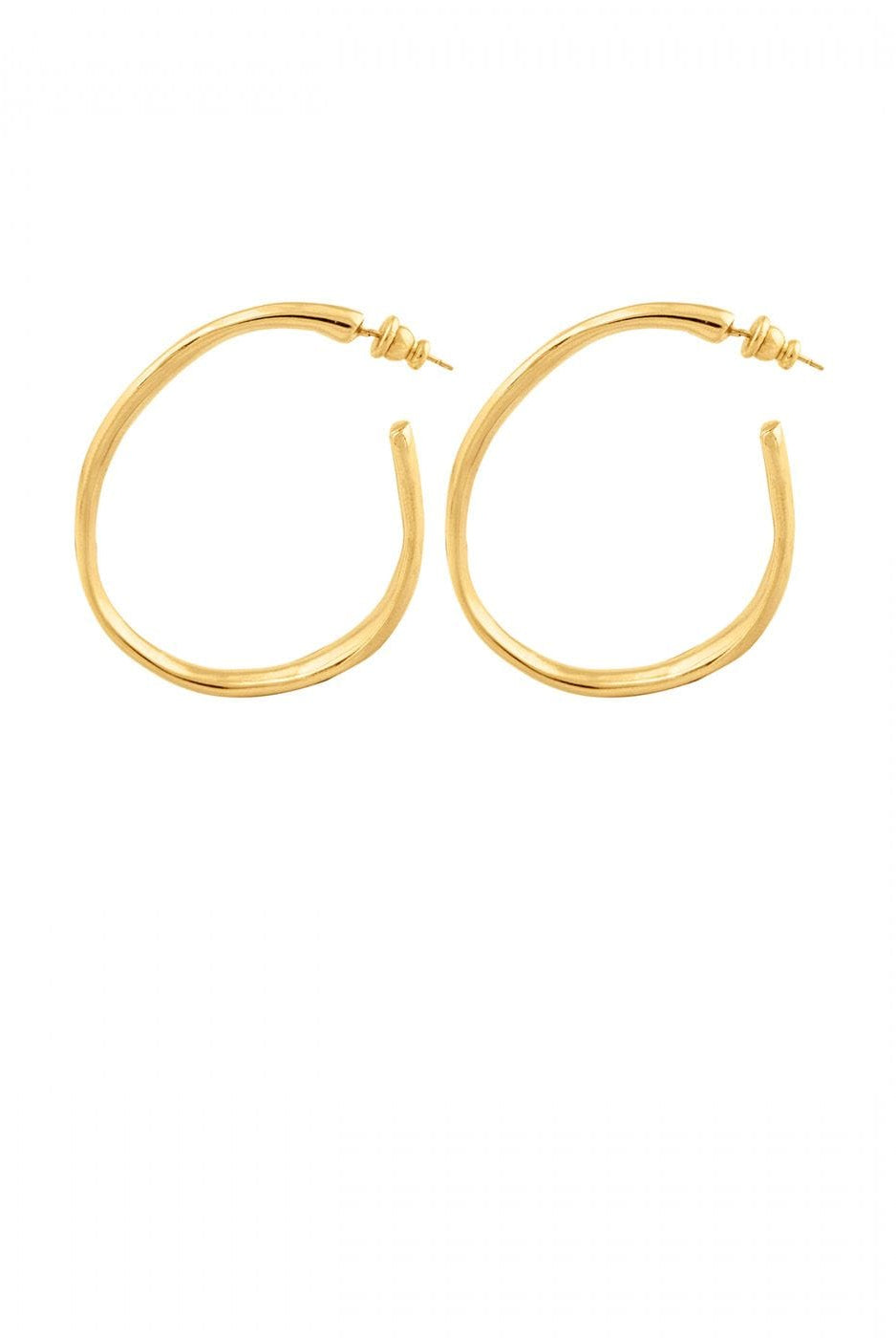 UNOde50 Earring 18K gold-plated open hoop earrings