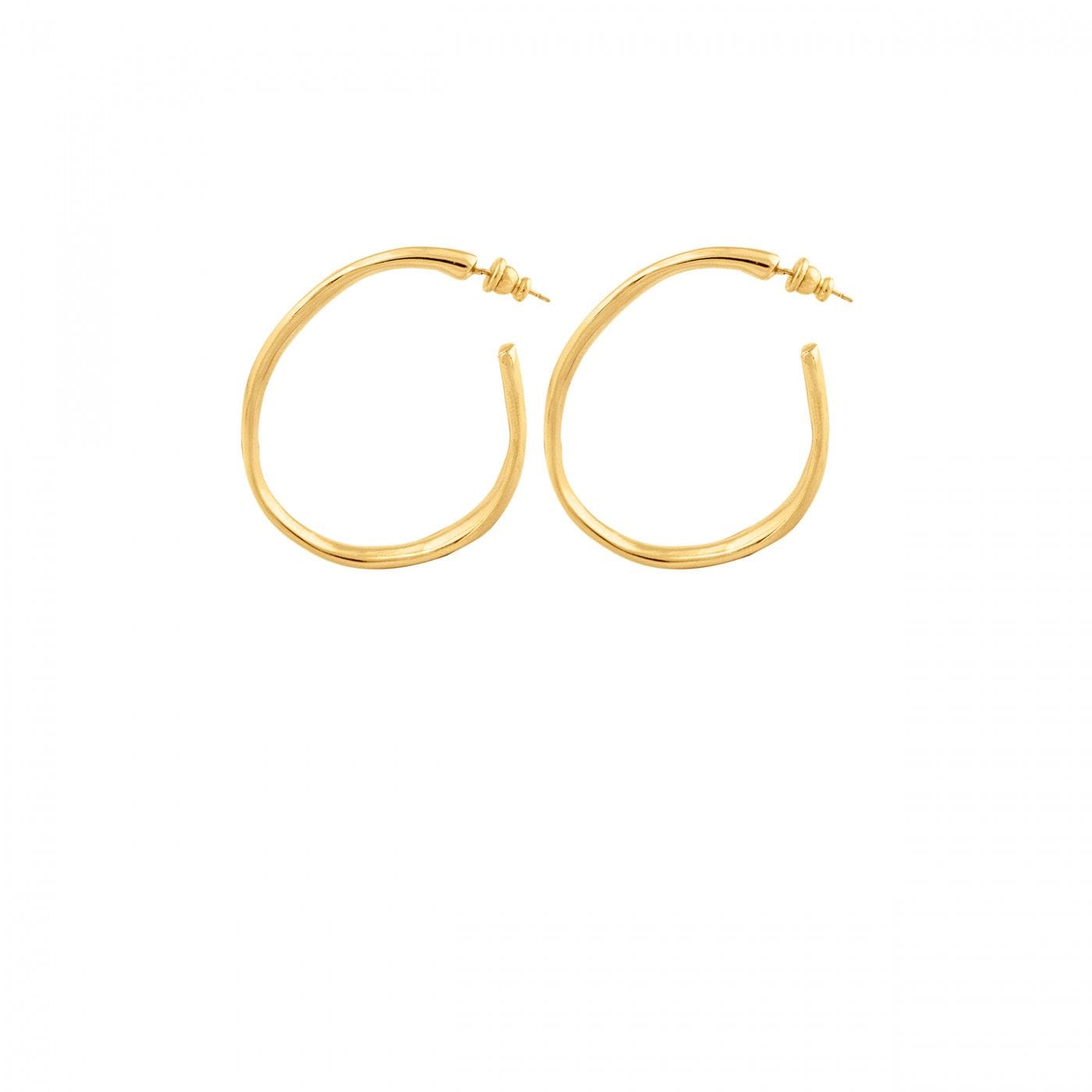 UNOde50 Earring 18K gold-plated open hoop earrings