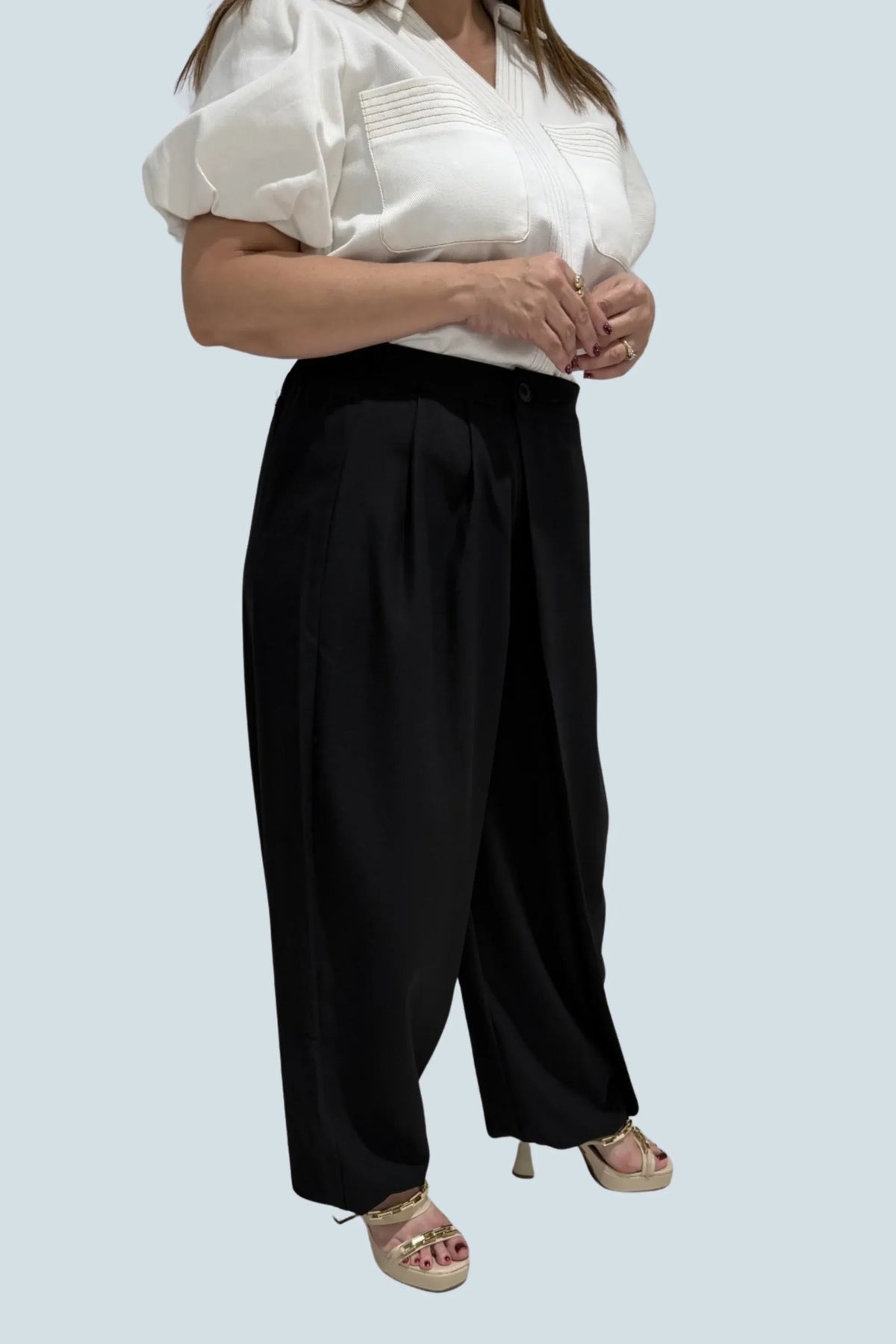 eBoutike Bottom Wrap Front Balloon Woven Pants