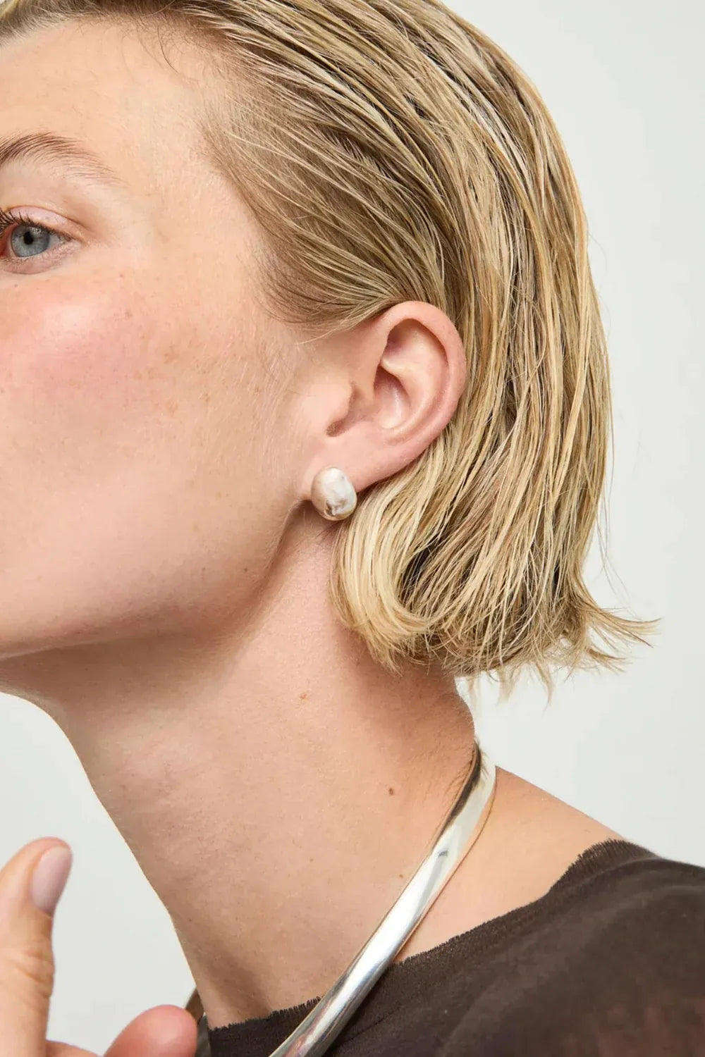 UNOde50 Earring Earrings Nexis Chunky Bean Stud Earrings