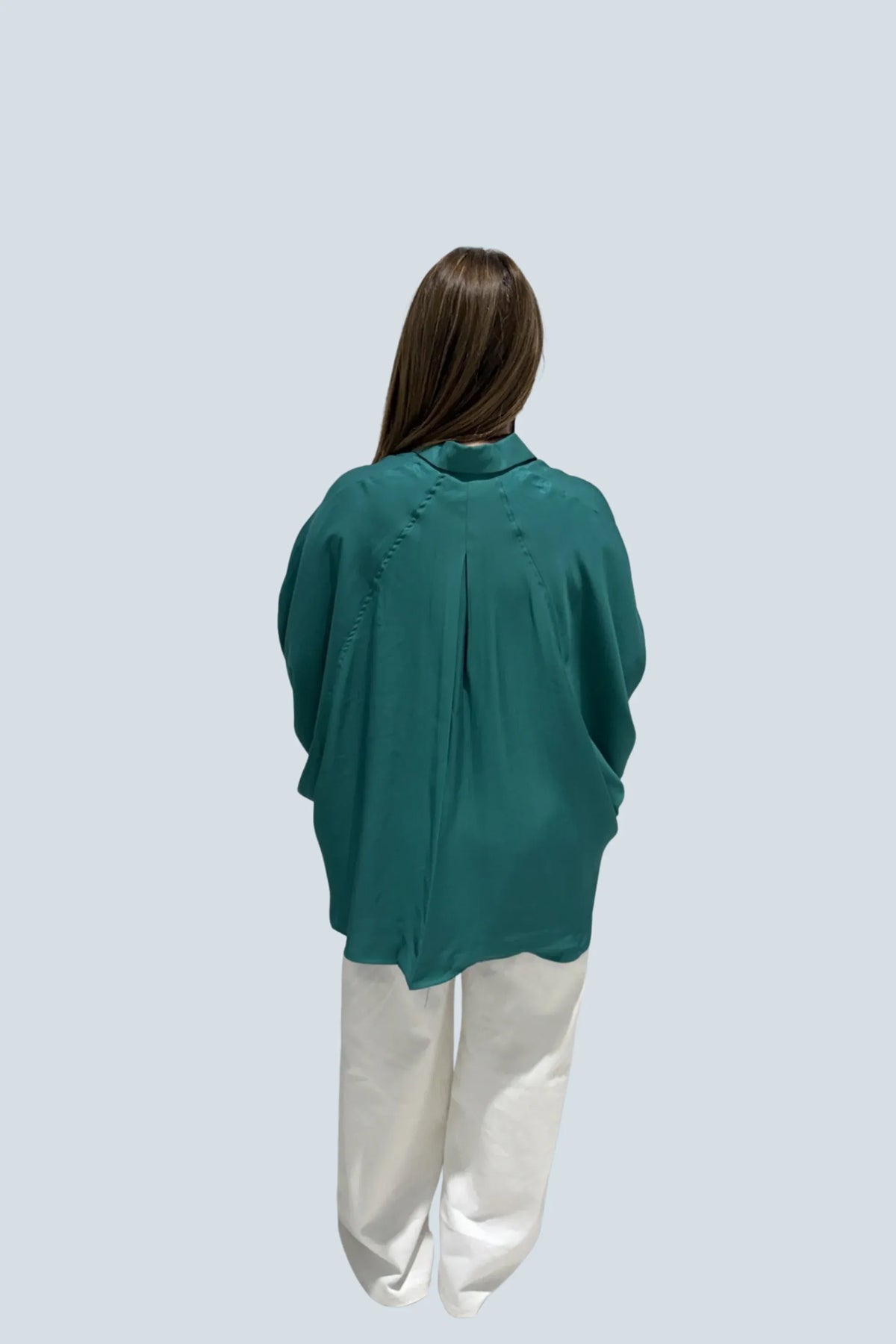 eBoutike Top Puff Wide Long Sleeve Button Down Shirt