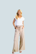 eBoutike Bottom Linen Wide Leg Pants