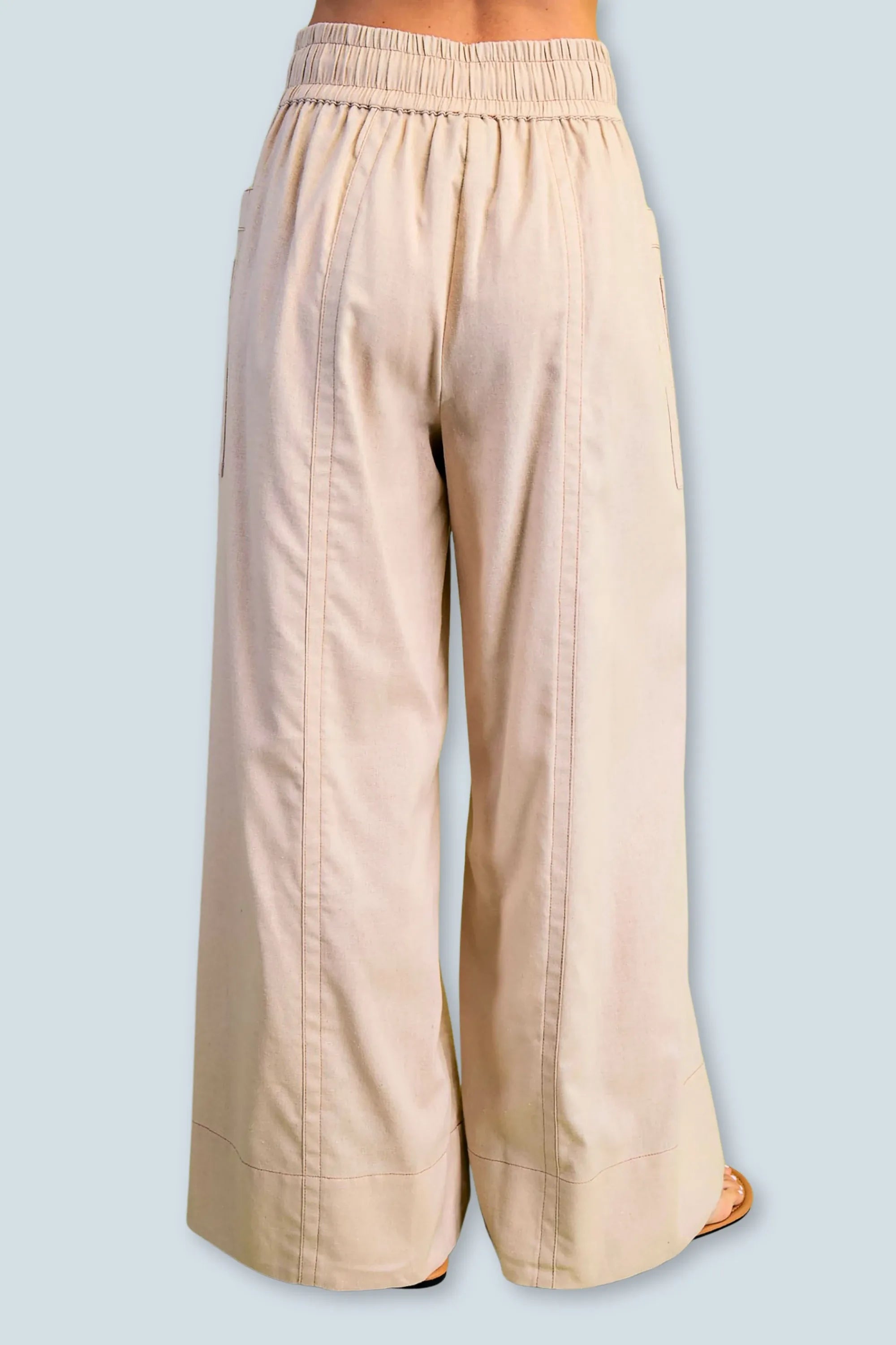 eBoutike Bottom Linen Wide Leg Pants