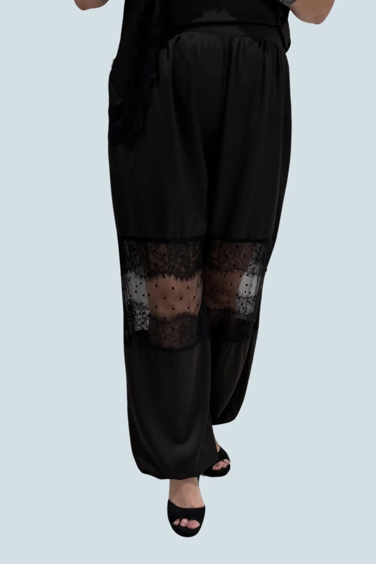 eBoutike Bottom Satin Balloon Pants Black / S