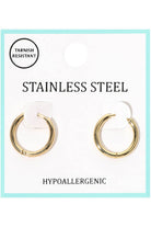 eBoutike Earring Stainless Steel Hypoallergenic Mini Huggie Hoop Earrings