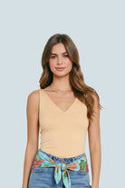 eBoutike Top V Neck Double Faced Top