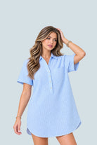 eBoutike Dress Shirt Dress with pockets