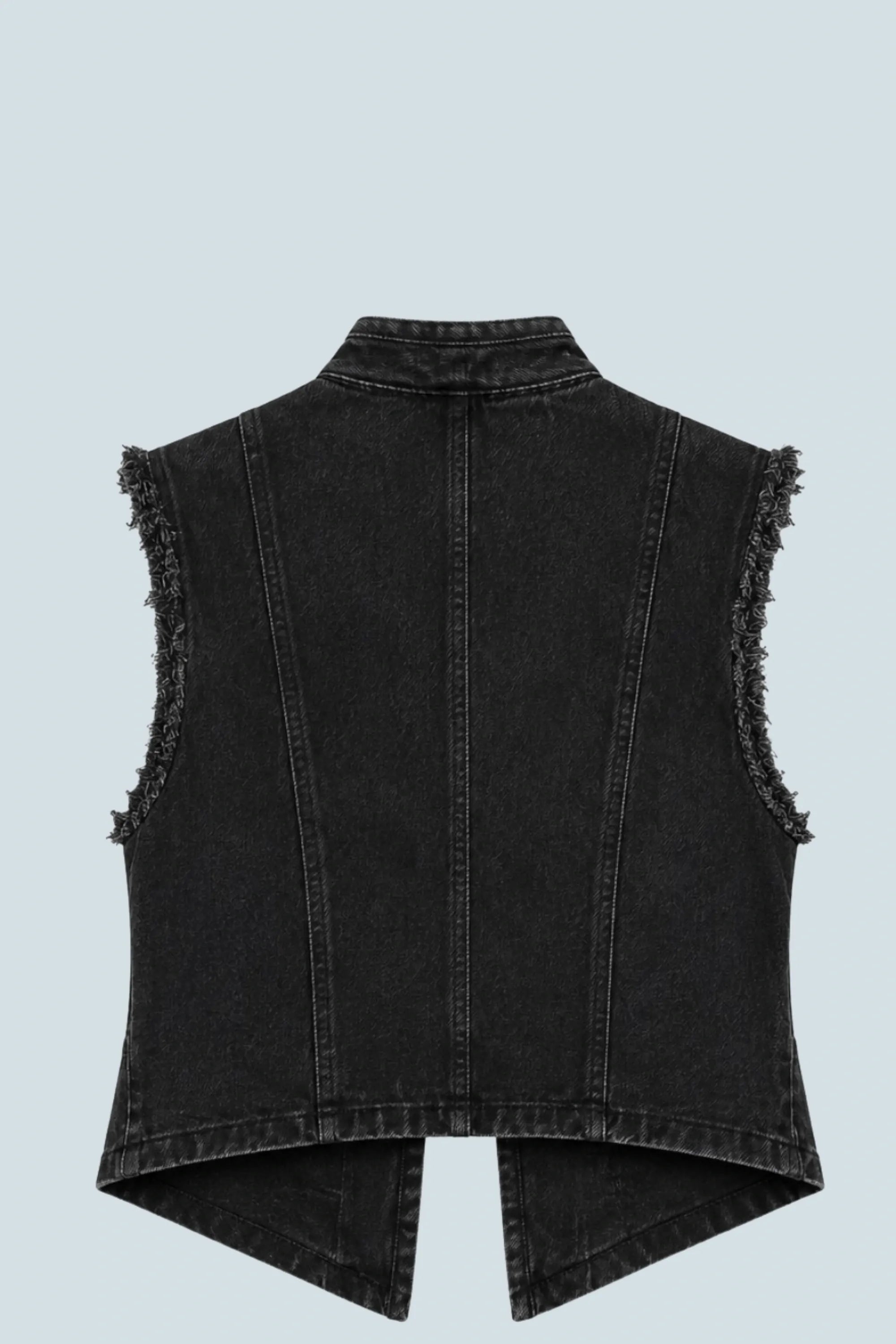 eBoutike Top Denim Napoleon Vest